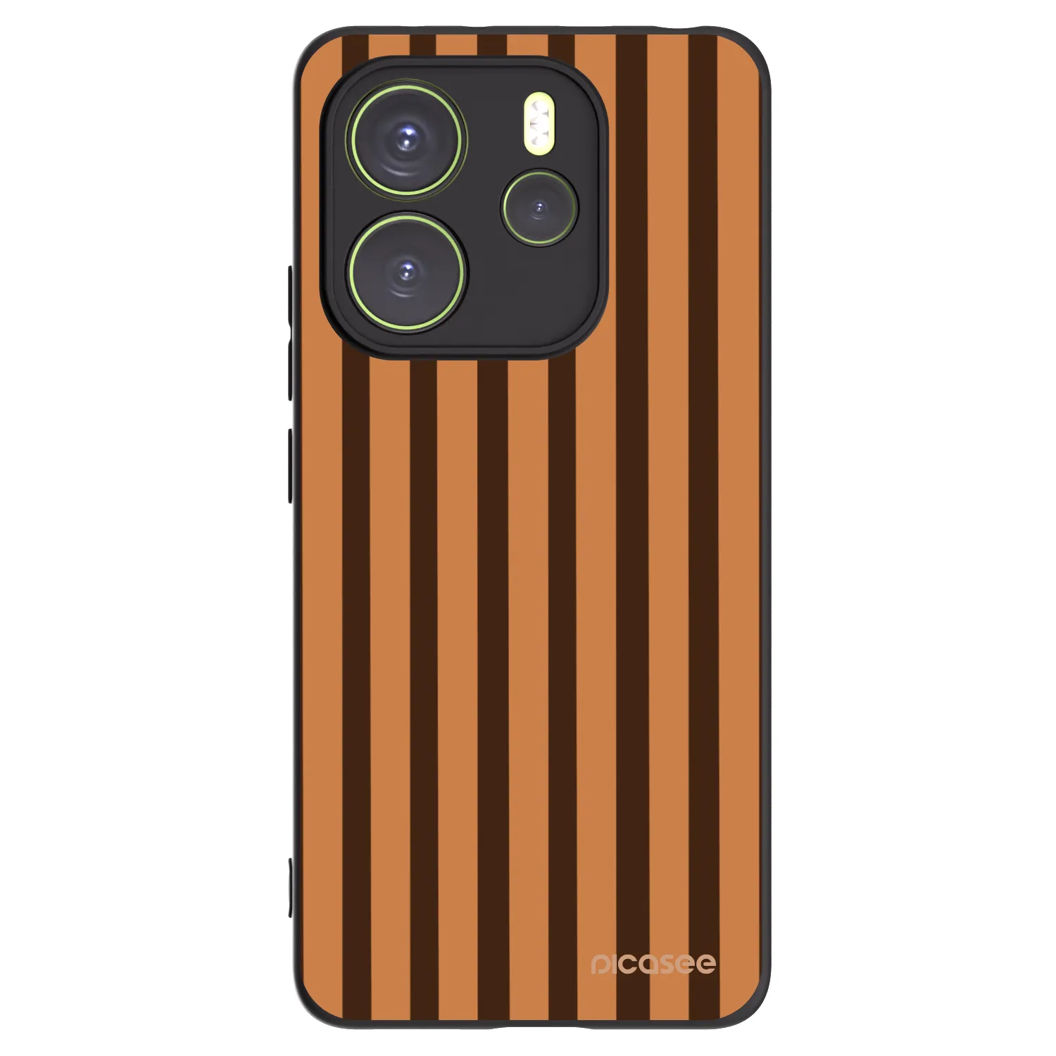 Picasee silikonový černý obal pro Xiaomi Redmi Note 14 4G - Caramel lines