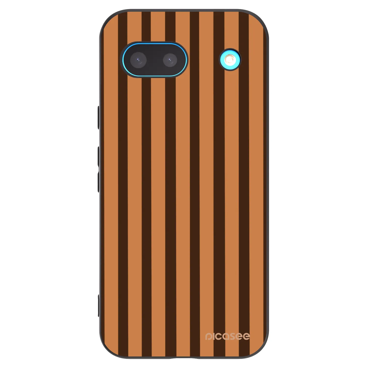 Picasee silikonový černý obal pro Google Pixel 8a - Caramel lines