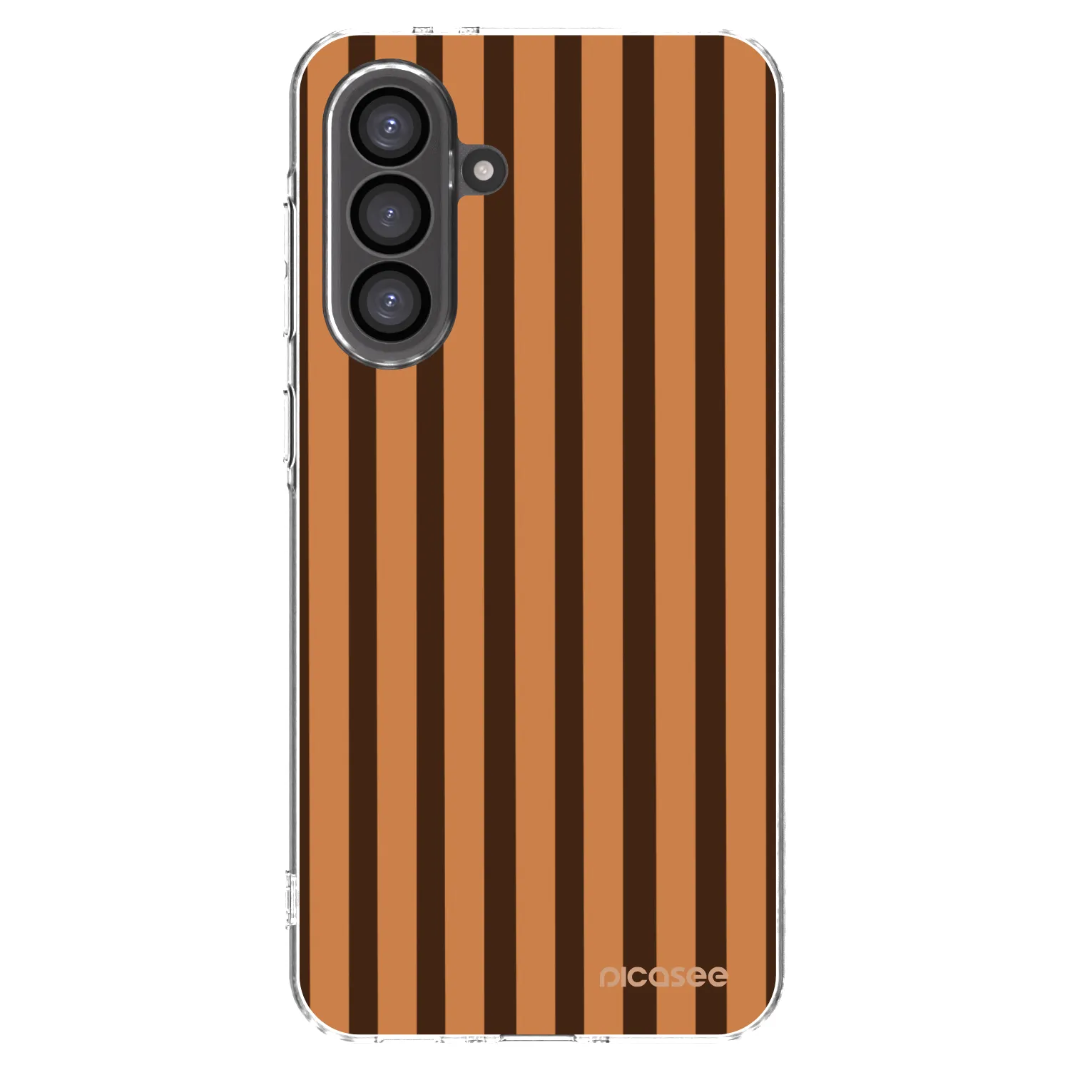 Picasee silikonový průhledný obal pro Samsung Galaxy A56 5G A566B - Caramel lines
