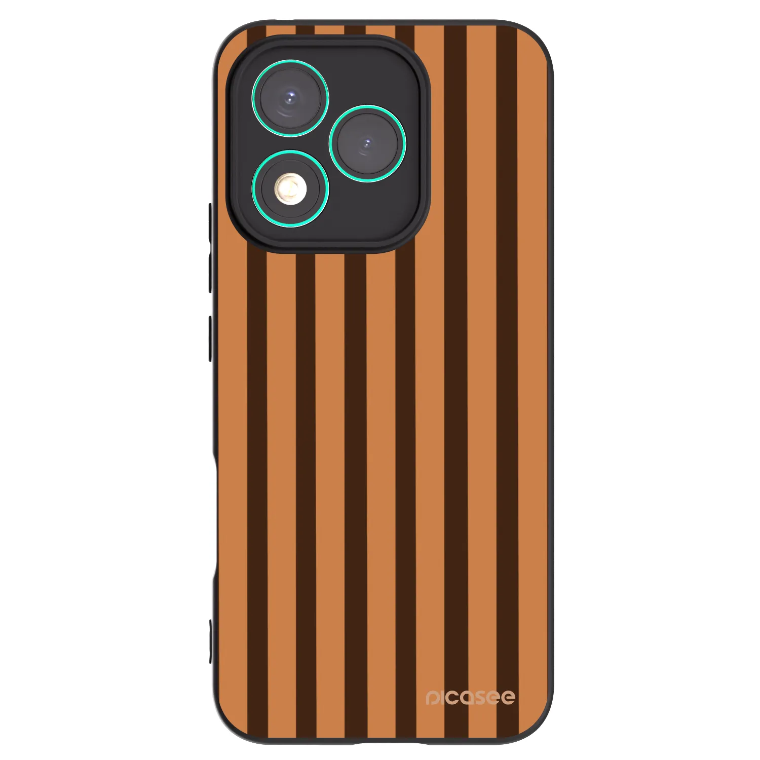 Picasee silikonový černý obal pro Honor 400 Lite 5G - Caramel lines