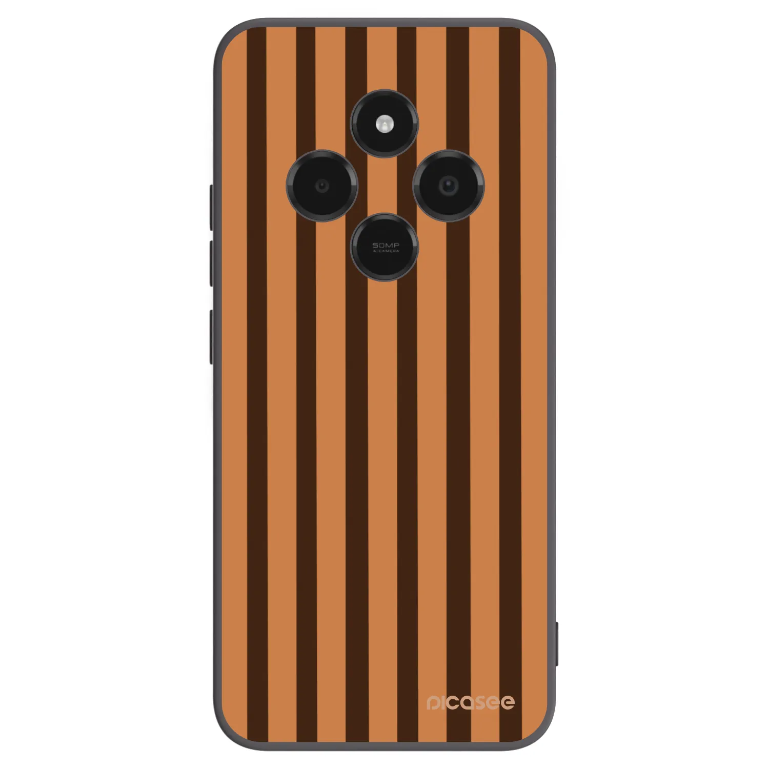 Picasee silikonový černý obal pro Xiaomi Poco C75 - Caramel lines
