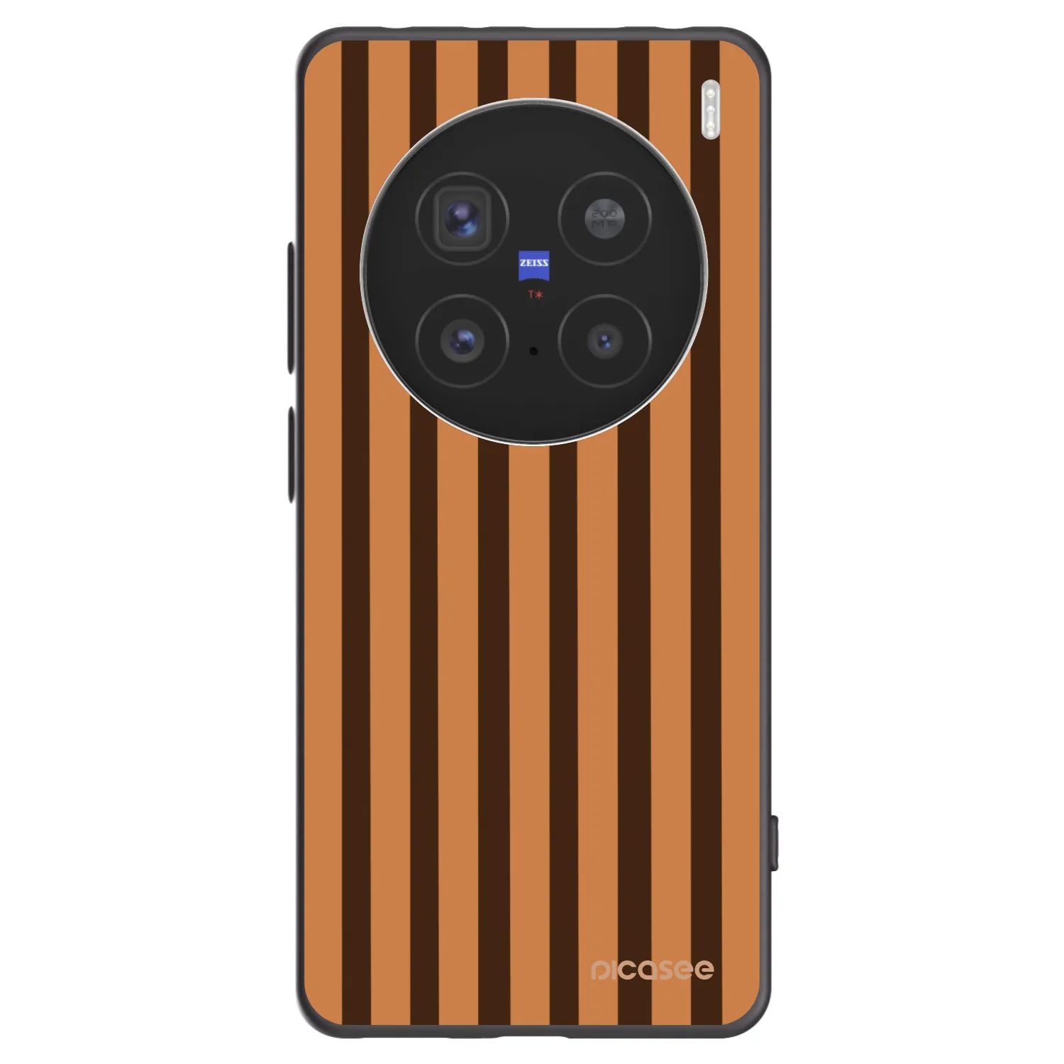 Picasee silikonový černý obal pro Vivo X200 Pro - Caramel lines