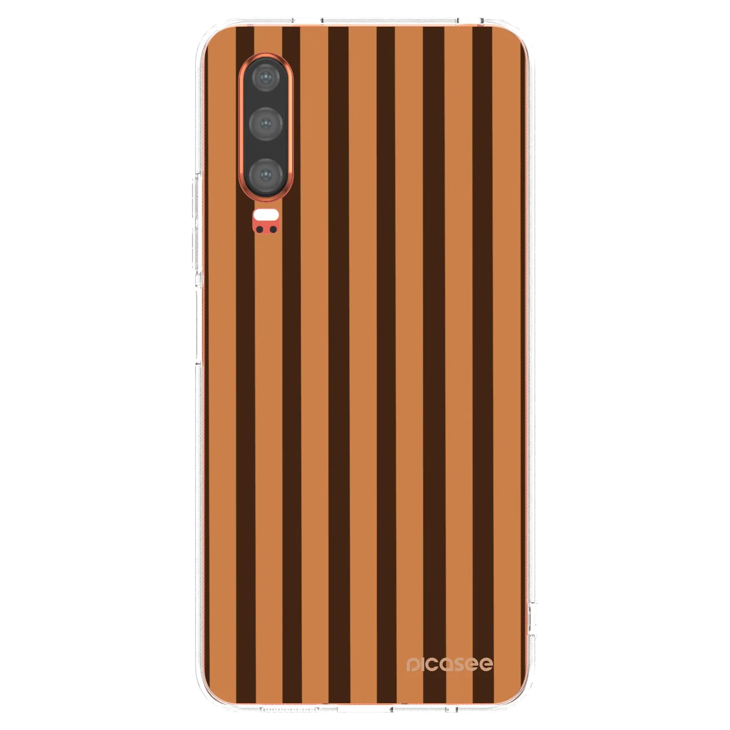 Picasee silikonový průhledný obal pro Huawei P30 - Caramel lines