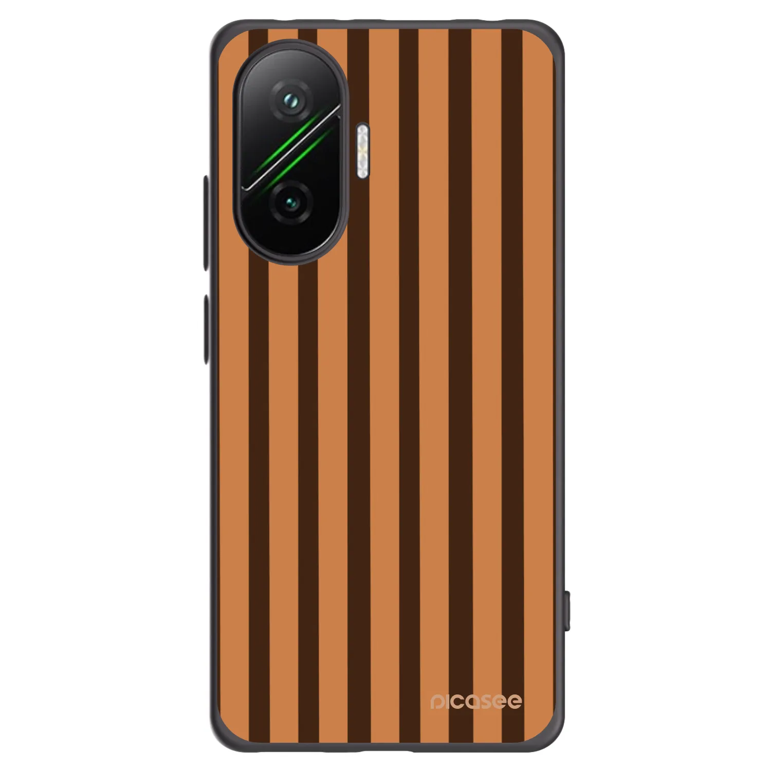 Picasee silikonový černý obal pro Xiaomi Poco F7 5G - Caramel lines