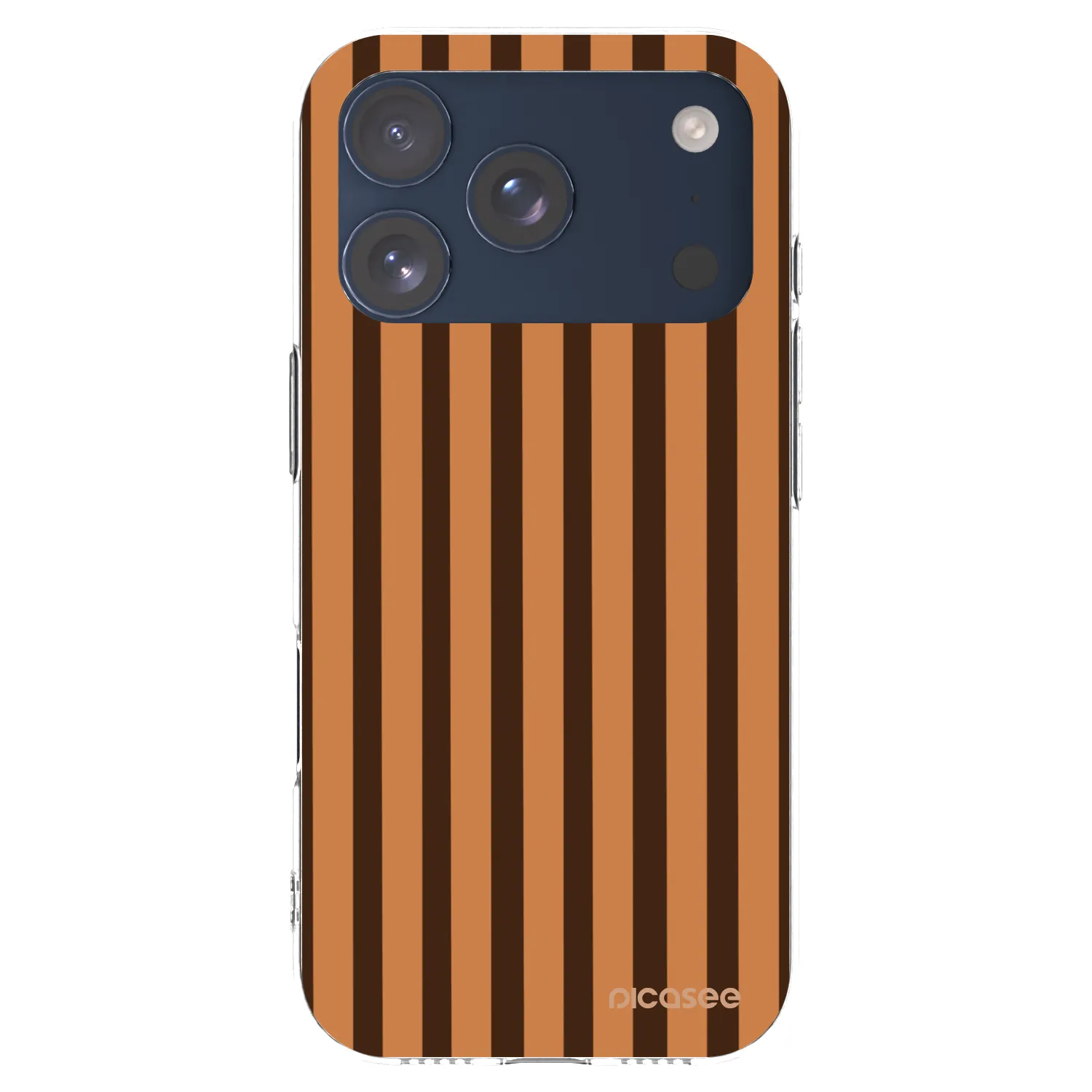 Picasee silikonový průhledný obal pro Apple iPhone 17 Pro - Caramel lines