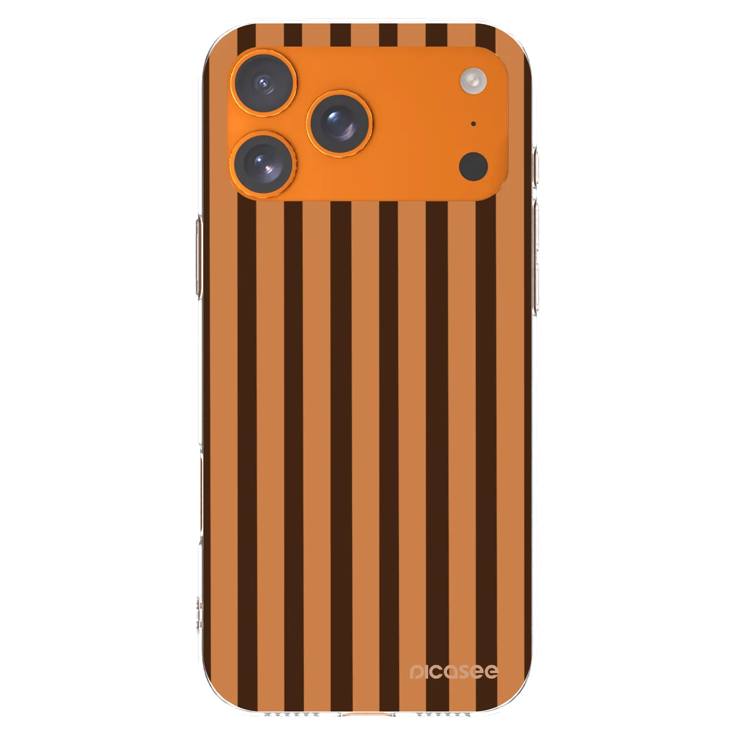Picasee silikonový průhledný obal pro Apple iPhone 17 Pro Max - Caramel lines