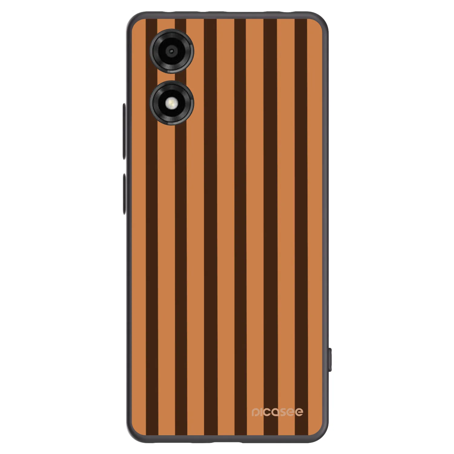 Picasee silikonový černý obal pro Motorola Moto E14 - Caramel lines