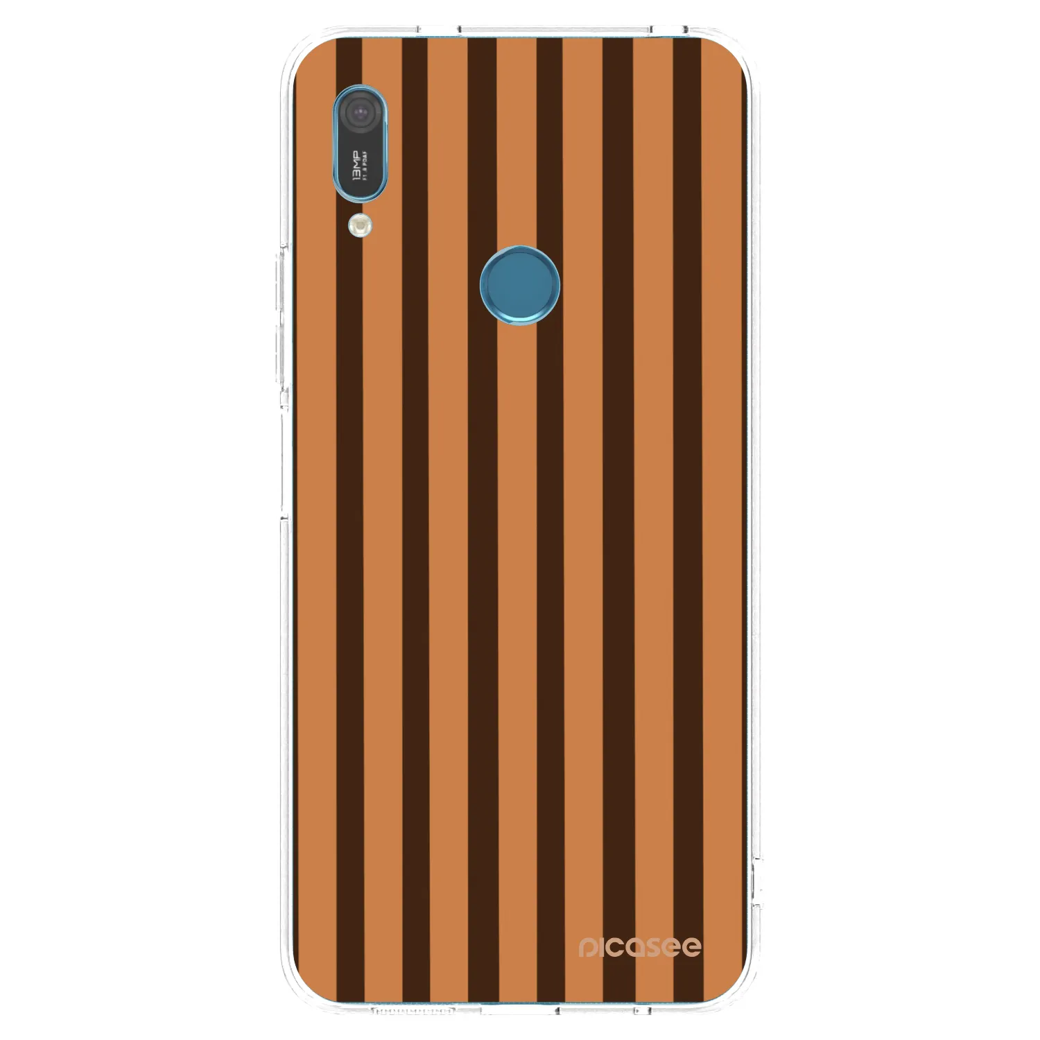 Picasee silikonový průhledný obal pro Huawei Y6 2019 - Caramel lines