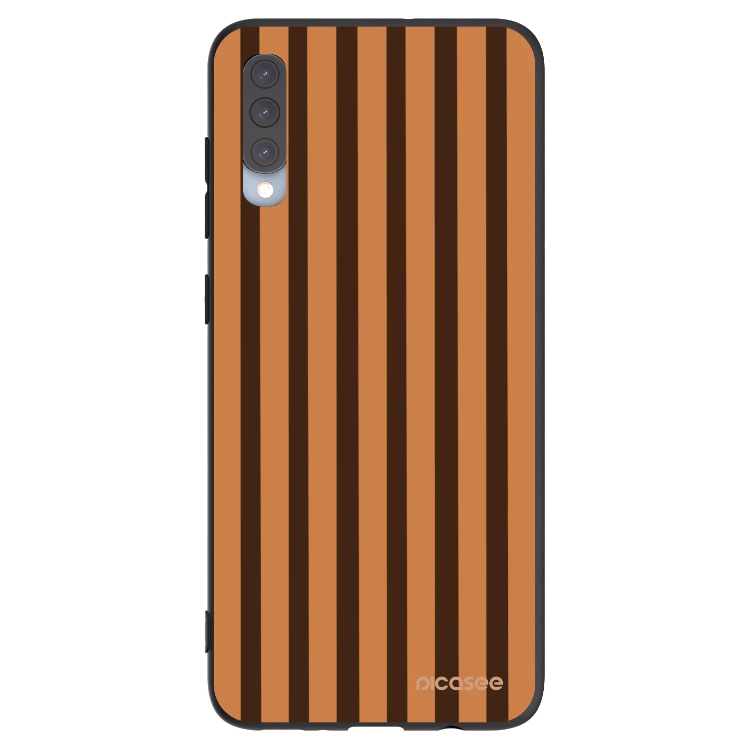 Picasee silikonový černý obal pro Samsung Galaxy A70 A705F - Caramel lines