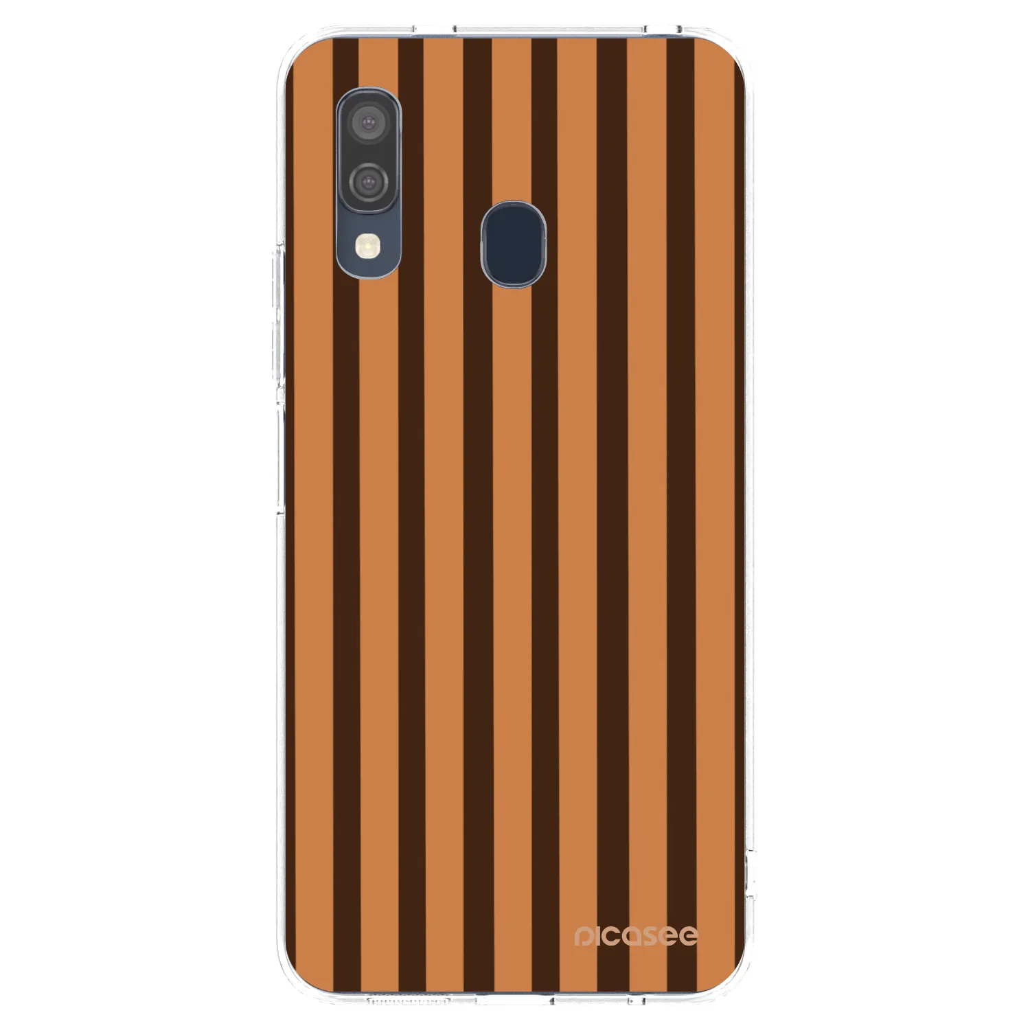 Picasee silikonový průhledný obal pro Samsung Galaxy A40 A405F - Caramel lines