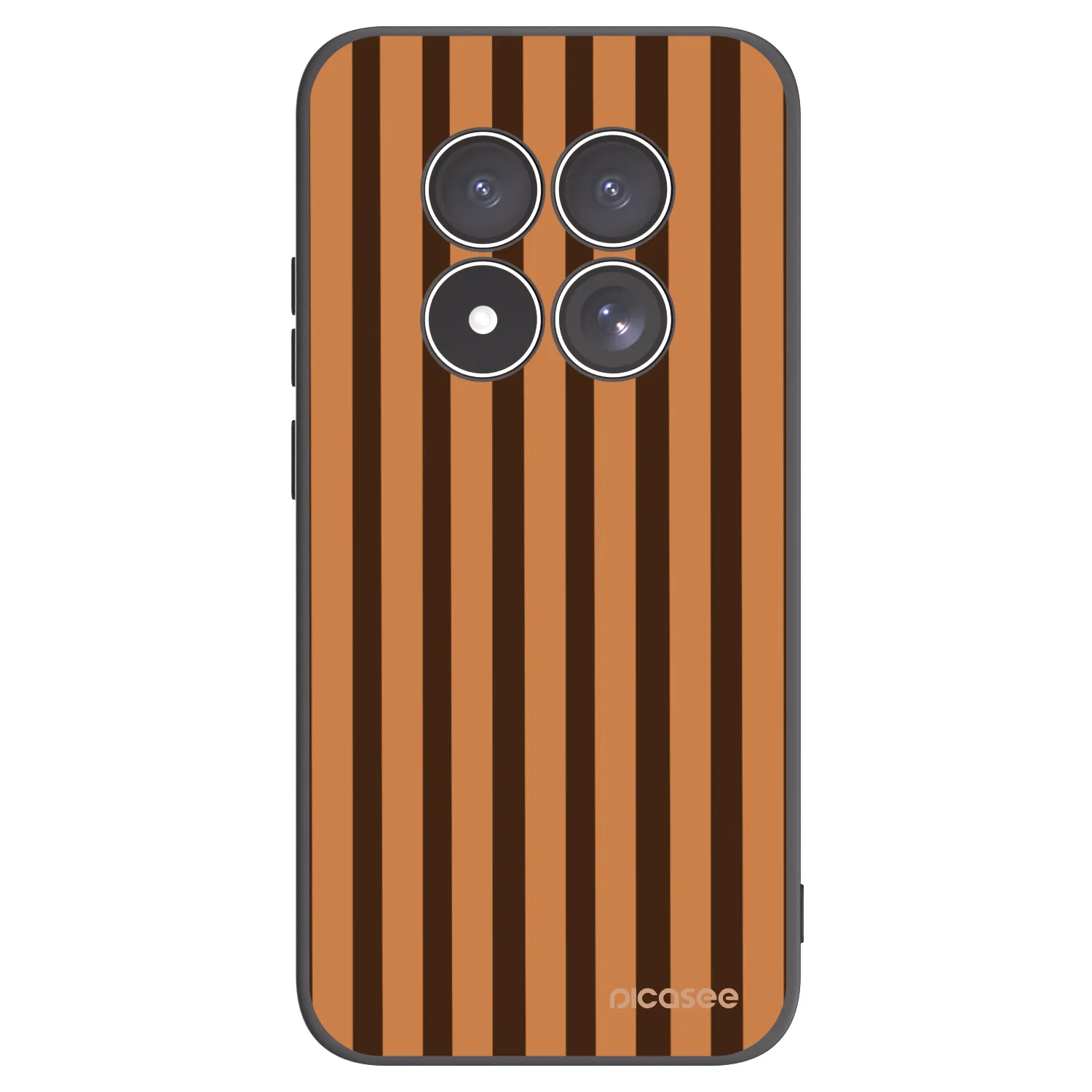 Picasee silikonový černý obal pro Xiaomi Redmi Note 15 Pro 4G - Caramel lines