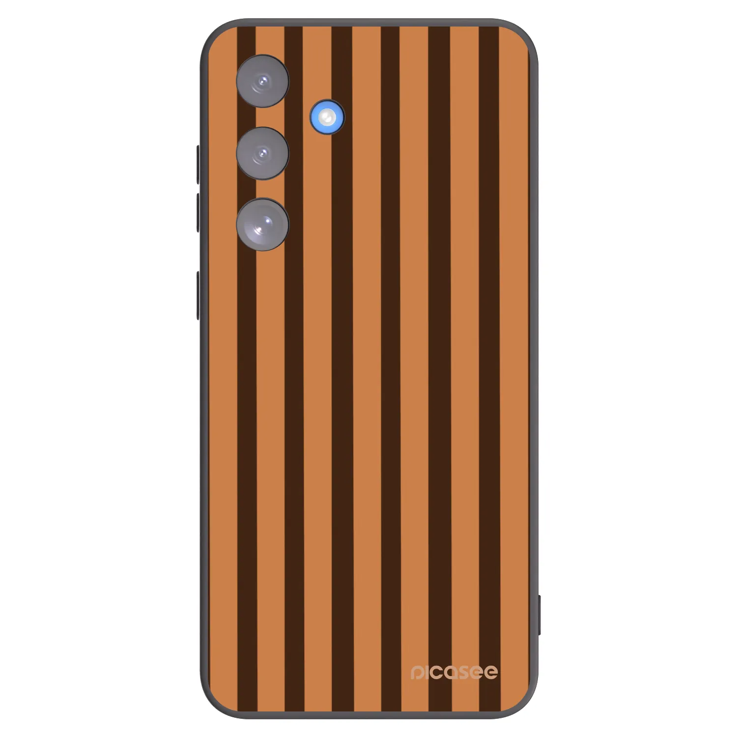 Picasee silikonový černý obal pro Samsung Galaxy S25 FE 5G - Caramel lines