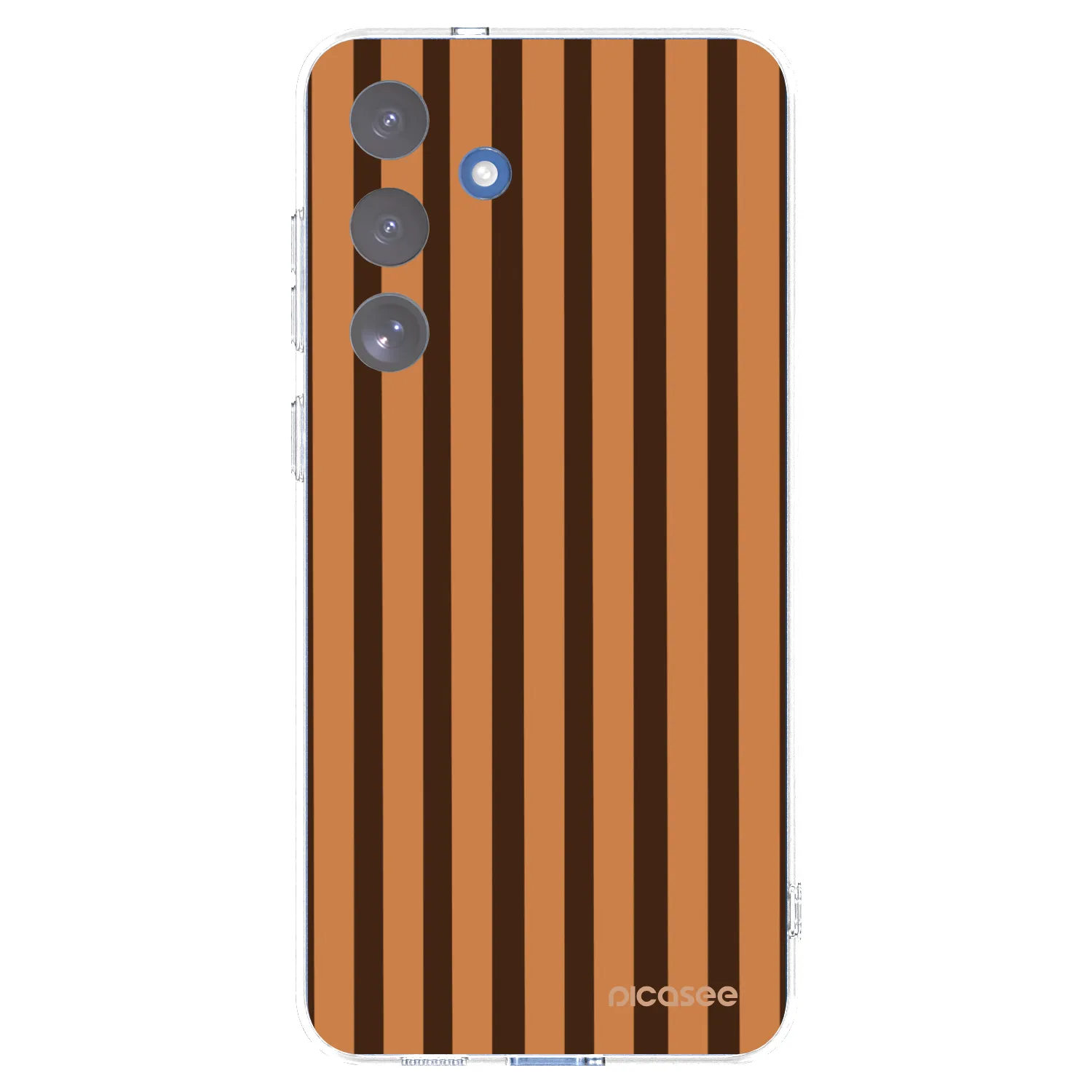 Picasee silikonový průhledný obal pro Samsung Galaxy S25 FE 5G - Caramel lines
