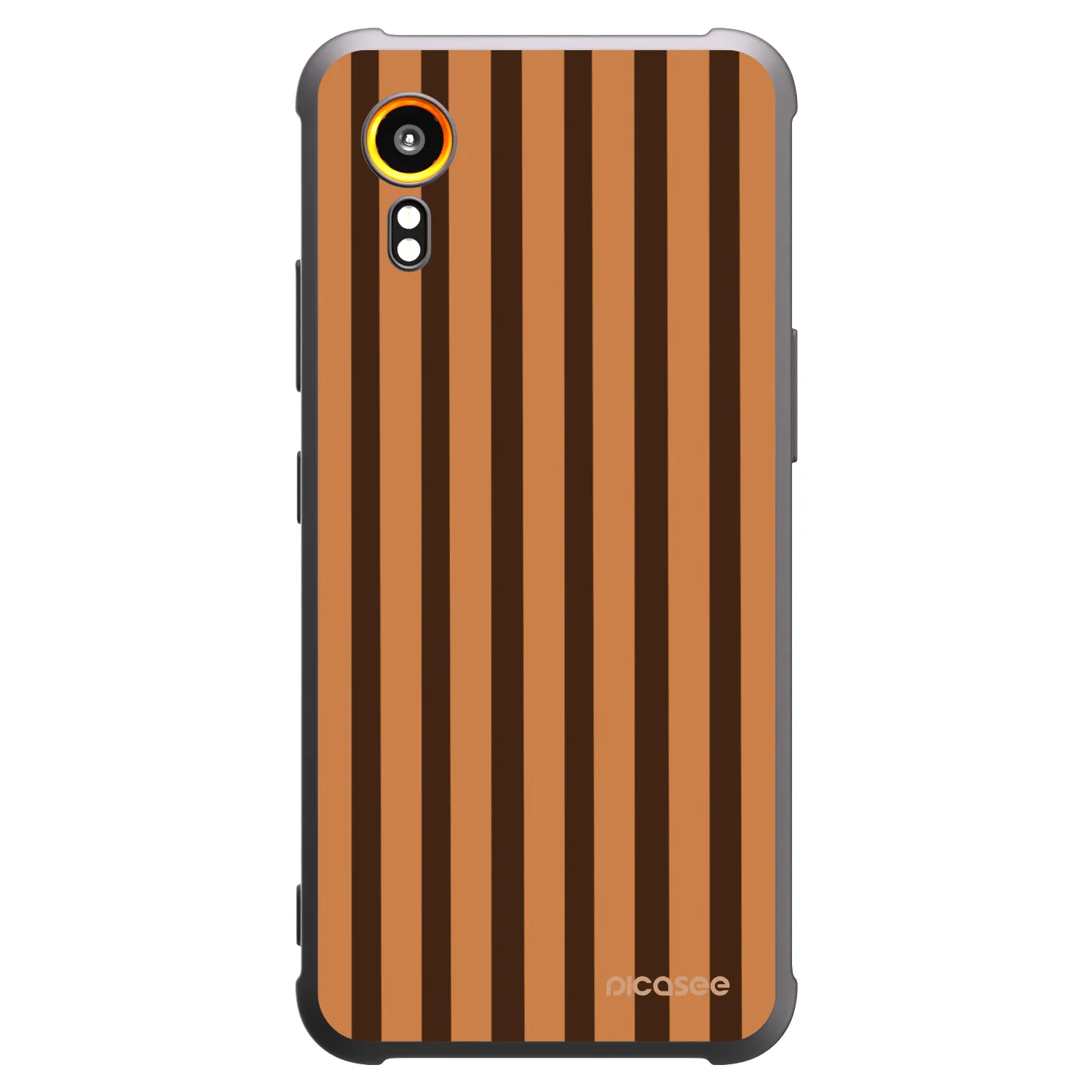 Picasee silikonový černý obal pro Samsung Galaxy XCover 7 - Caramel lines