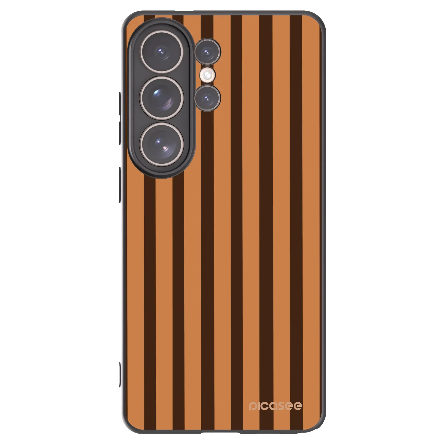 Picasee silikonový černý obal pro Samsung Galaxy S26 Ultra - Caramel lines
