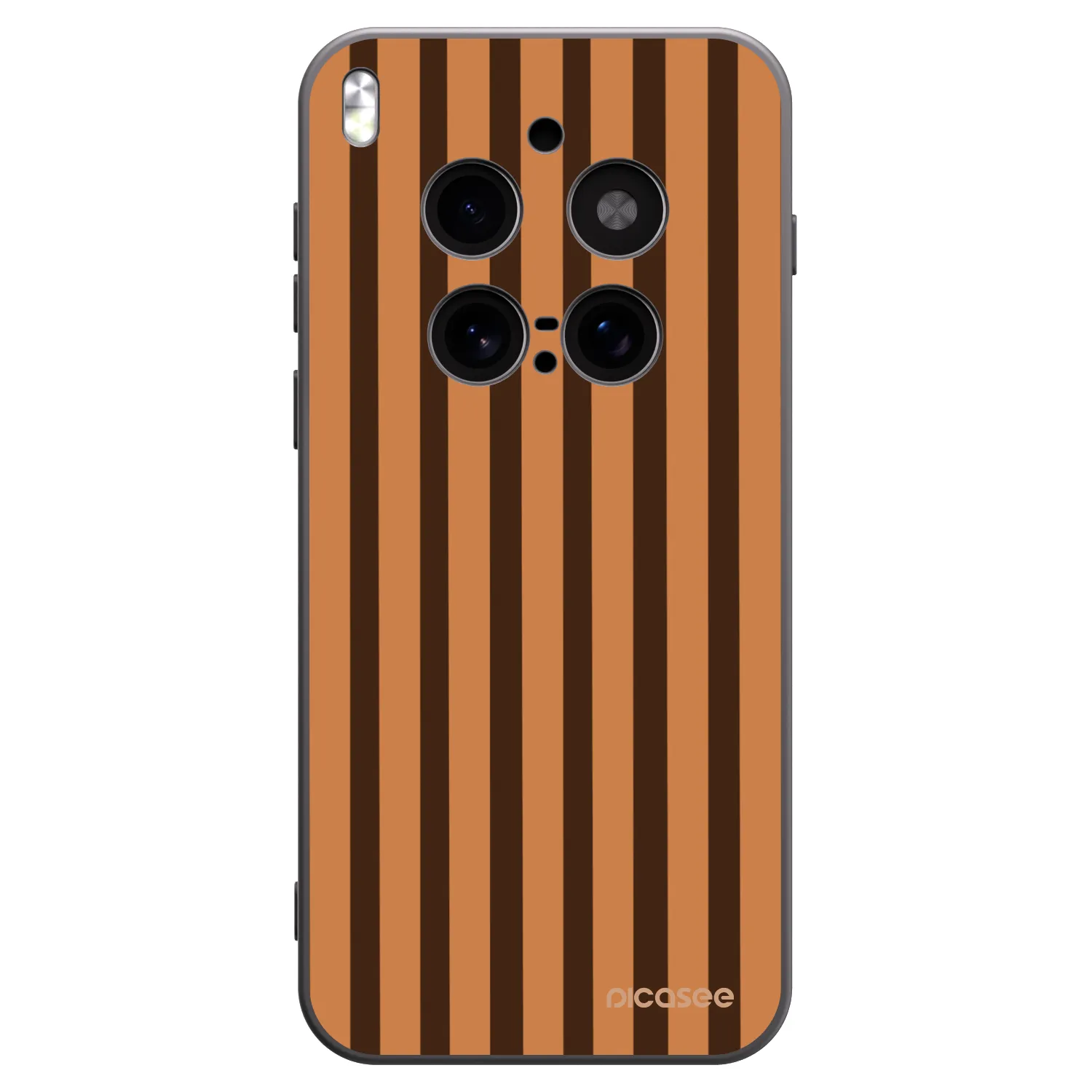 Picasee silikonový černý obal pro Vivo X300 Pro - Caramel lines
