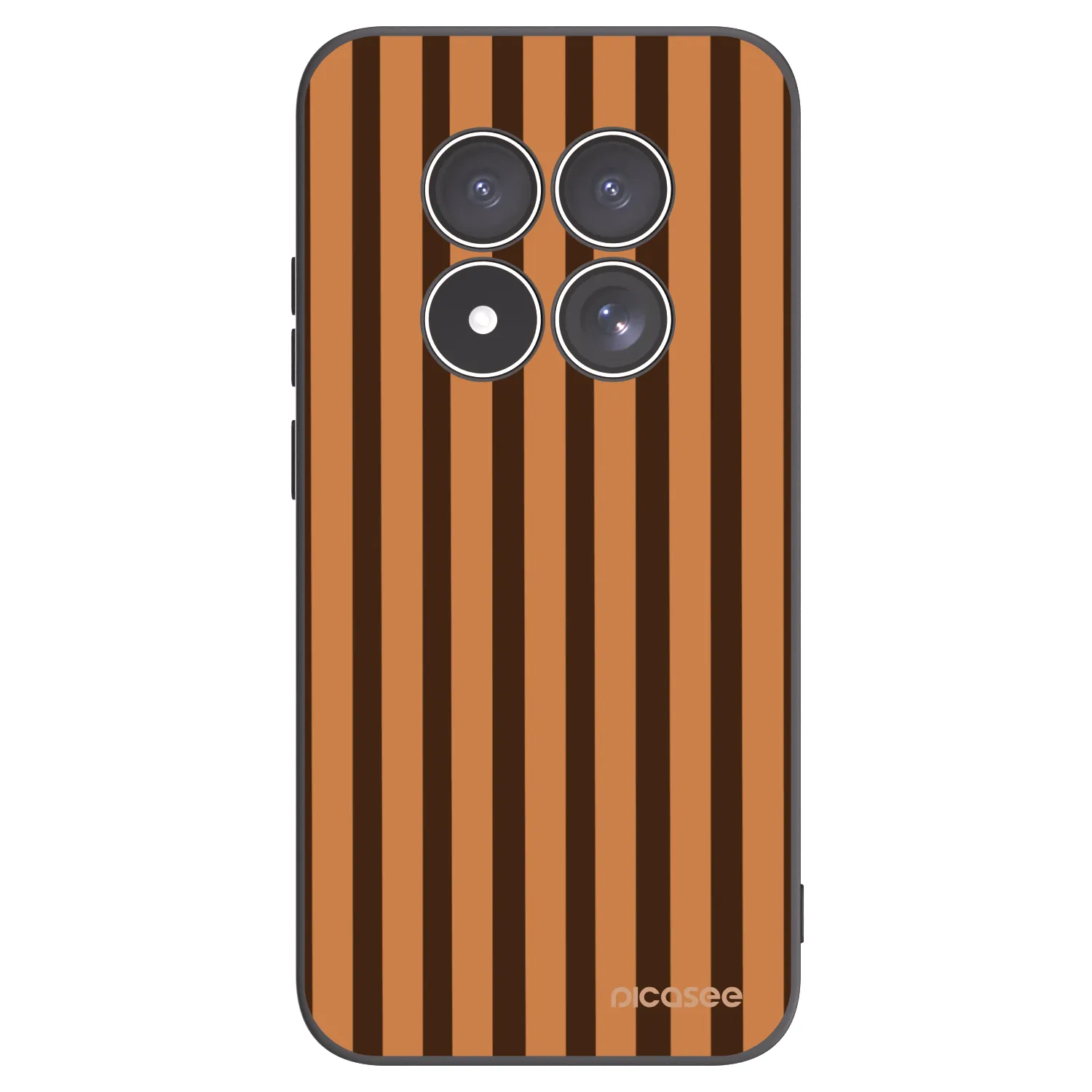 Picasee silikonový černý obal pro Xiaomi Redmi Note 15 Pro 5G - Caramel lines