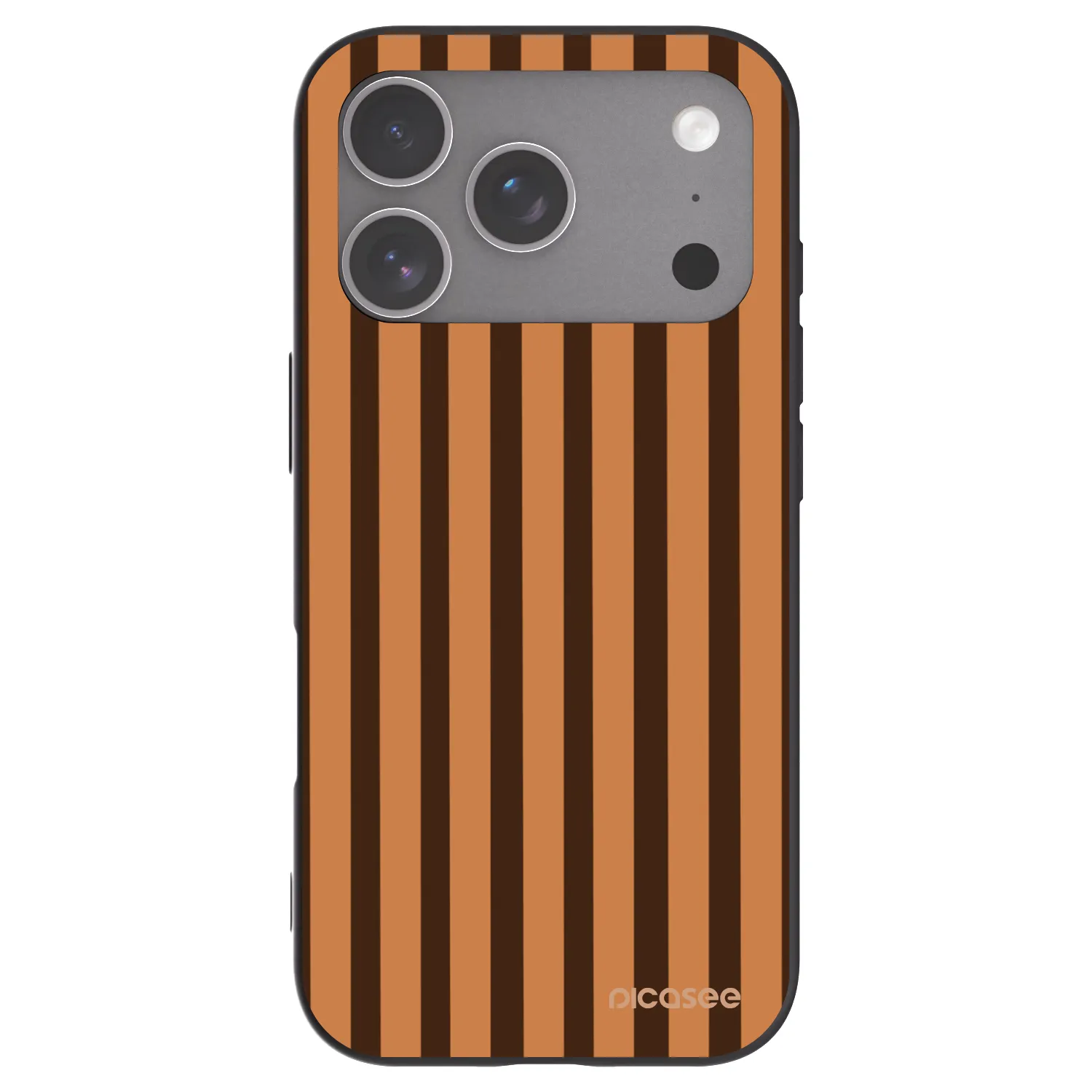 Picasee silikonový černý obal pro Apple iPhone 18 Pro - Caramel lines