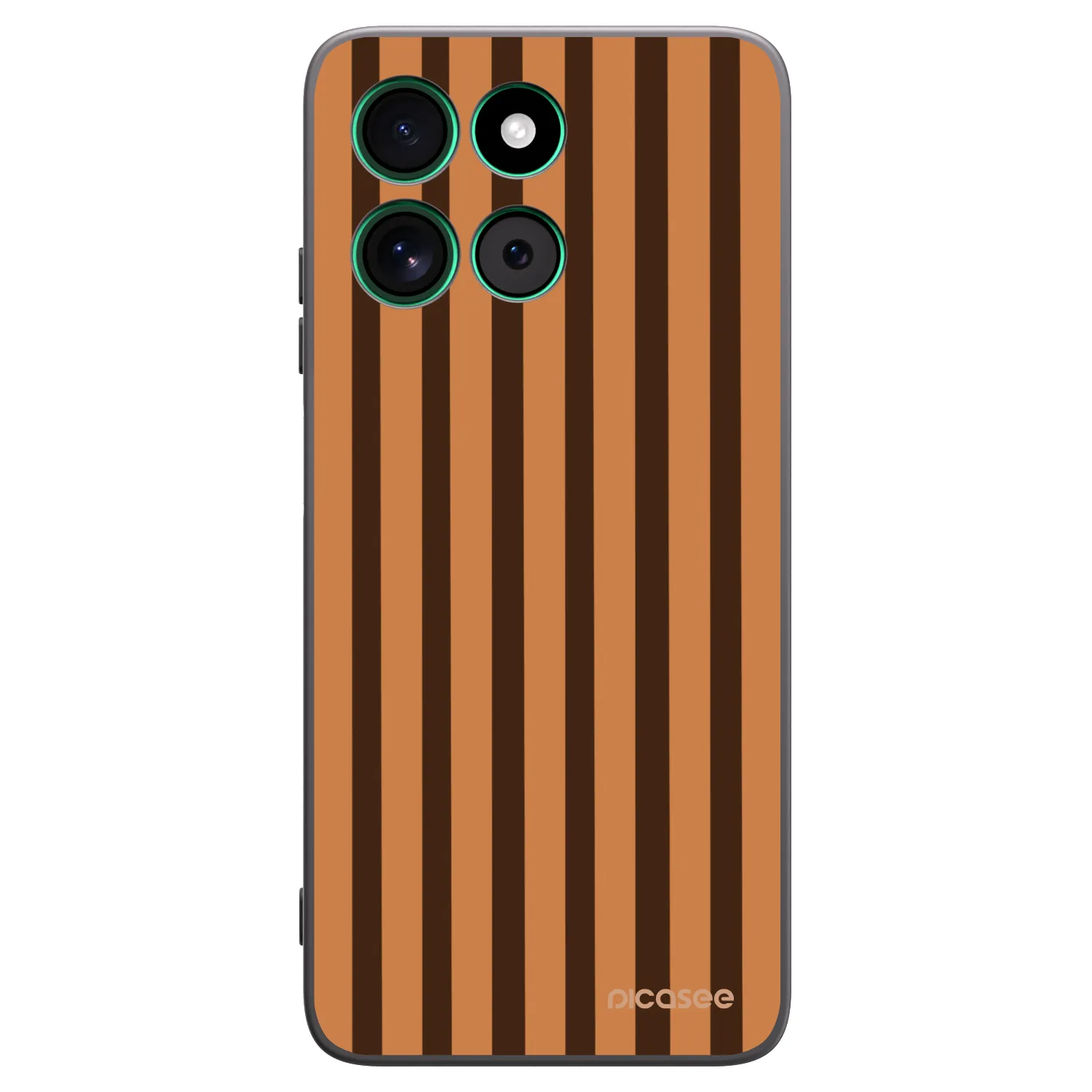 Picasee silikonový černý obal pro Motorola Moto G57 Power - Caramel lines