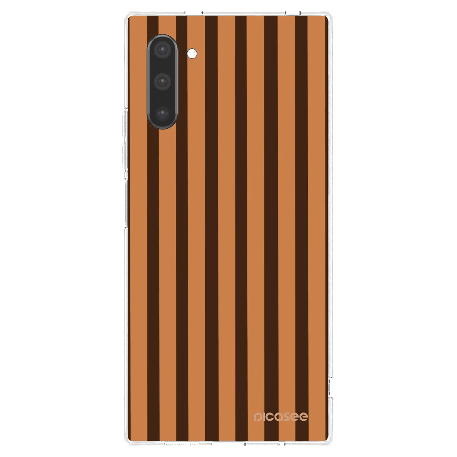 Picasee silikonový průhledný obal pro Samsung Galaxy Note 10 N970F - Caramel lines