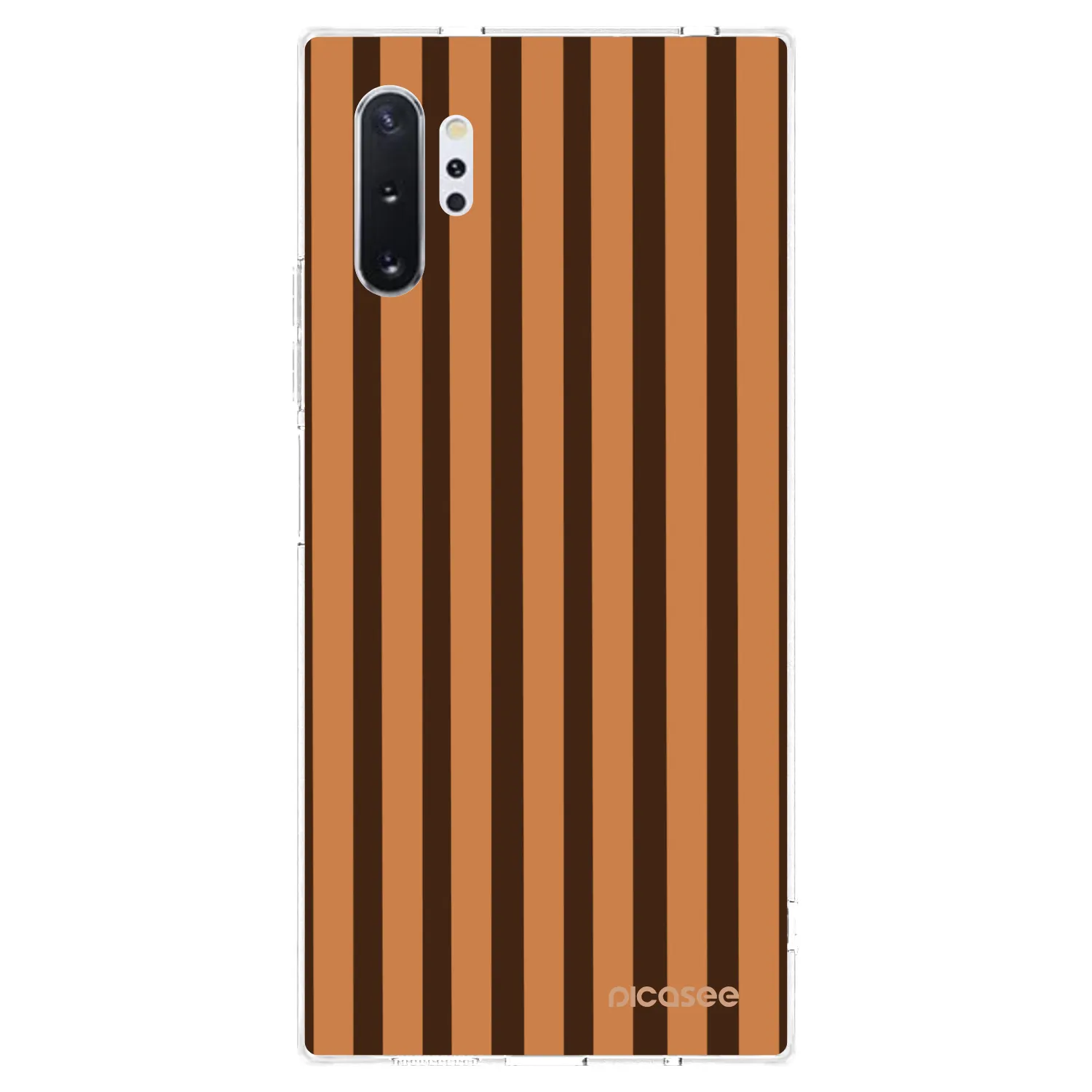 Picasee silikonový průhledný obal pro Samsung Galaxy Note 10+ N975F - Caramel lines