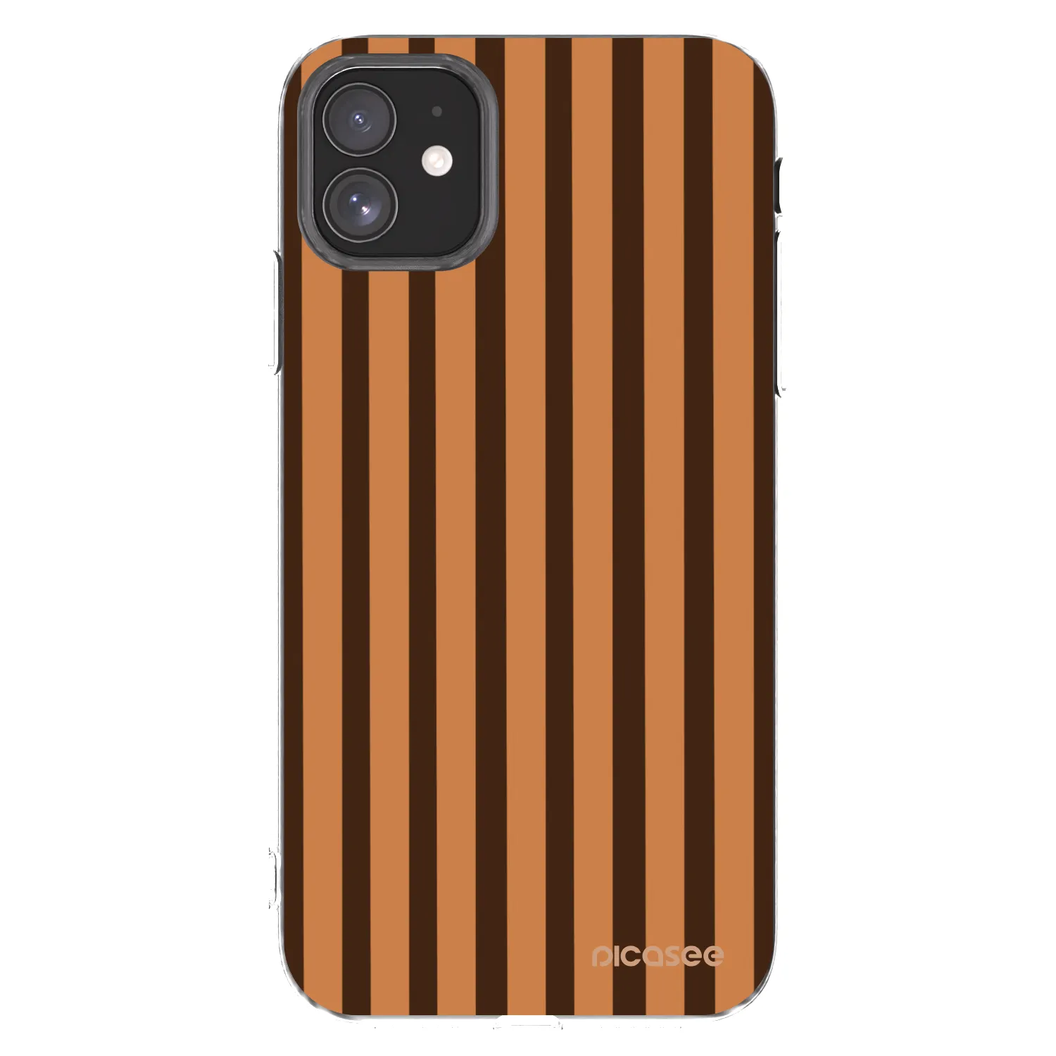 Picasee silikonový průhledný obal pro Apple iPhone 11 - Caramel lines