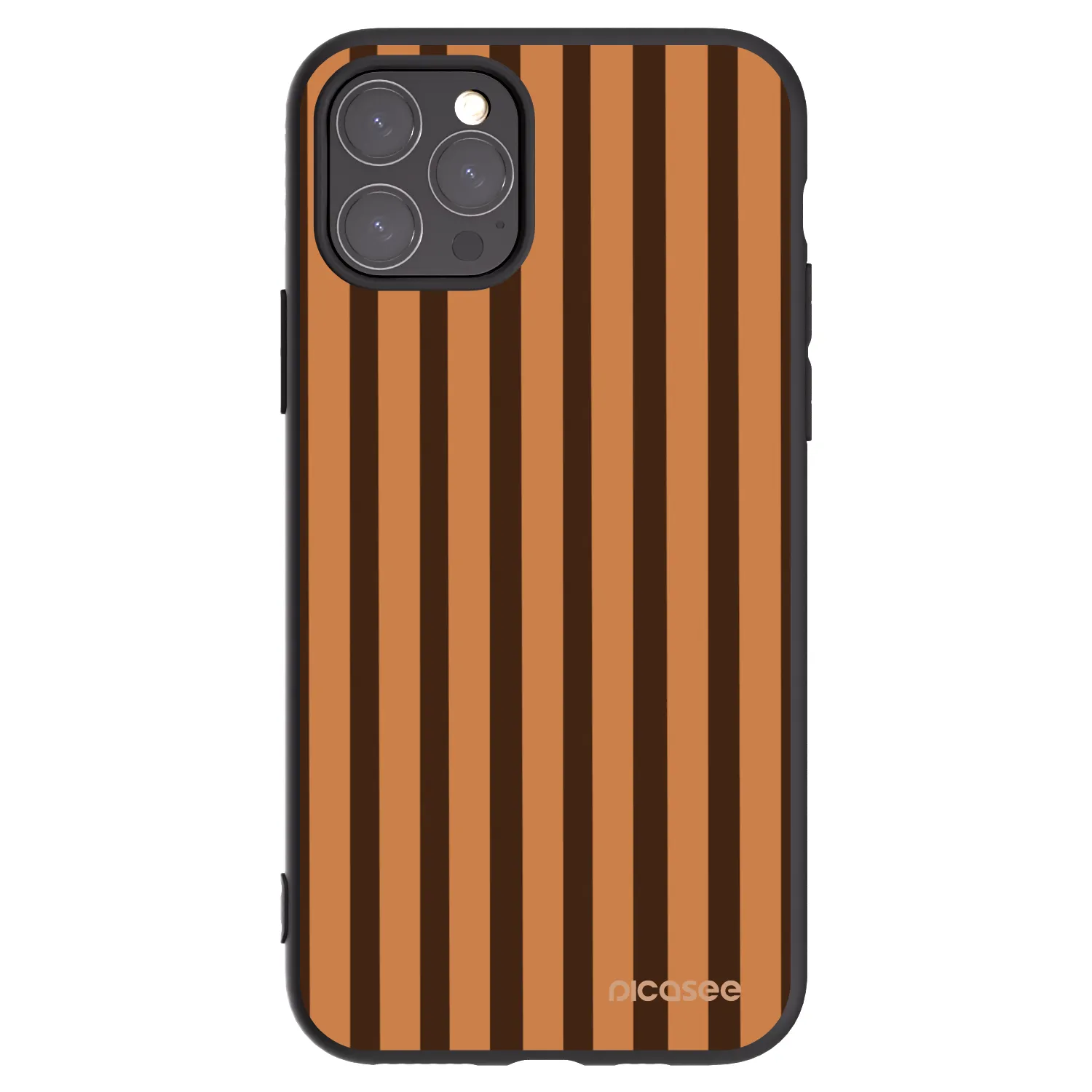 Picasee silikonový černý obal pro Apple iPhone 11 Pro - Caramel lines