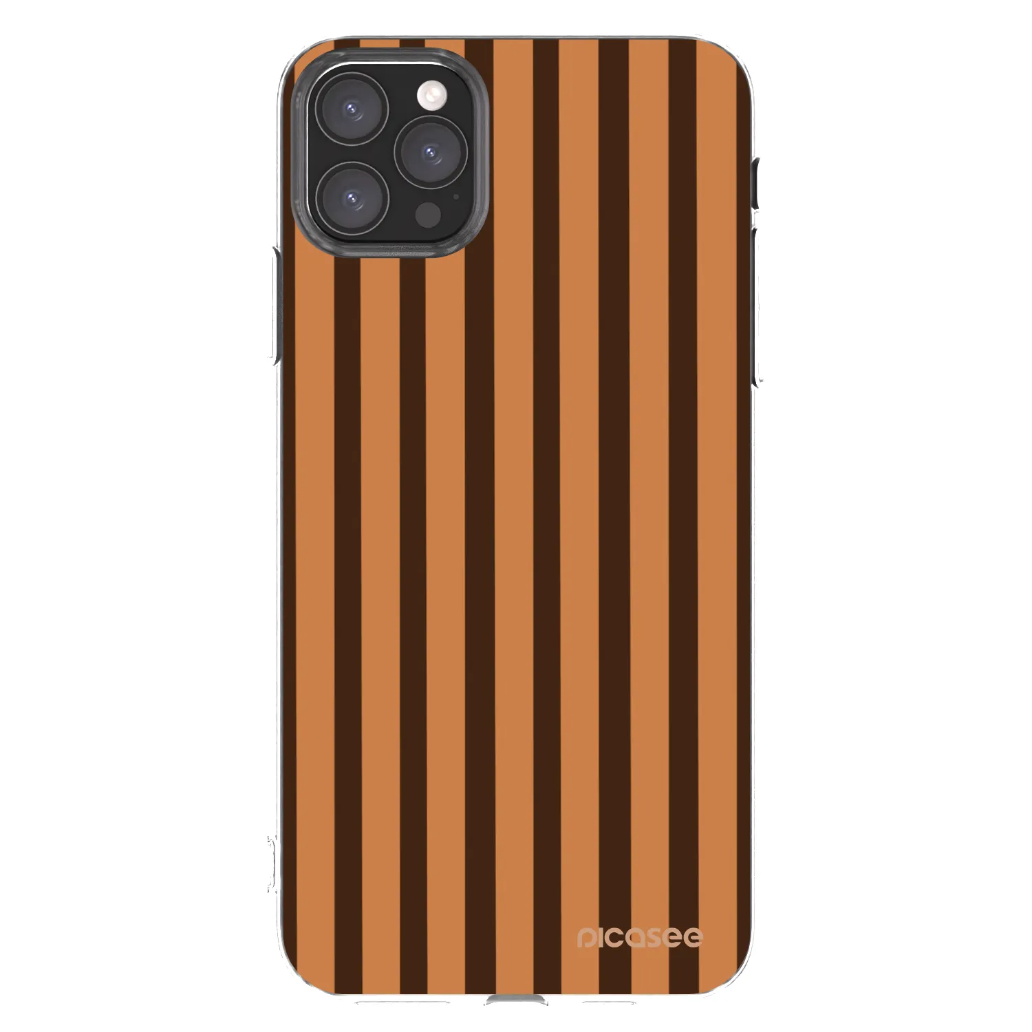 Picasee silikonový průhledný obal pro Apple iPhone 11 Pro Max - Caramel lines