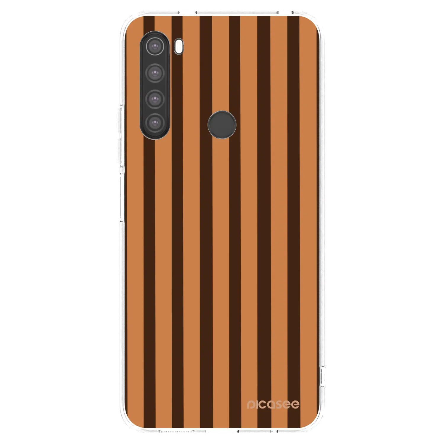 Picasee silikonový průhledný obal pro Xiaomi Redmi Note 8 - Caramel lines