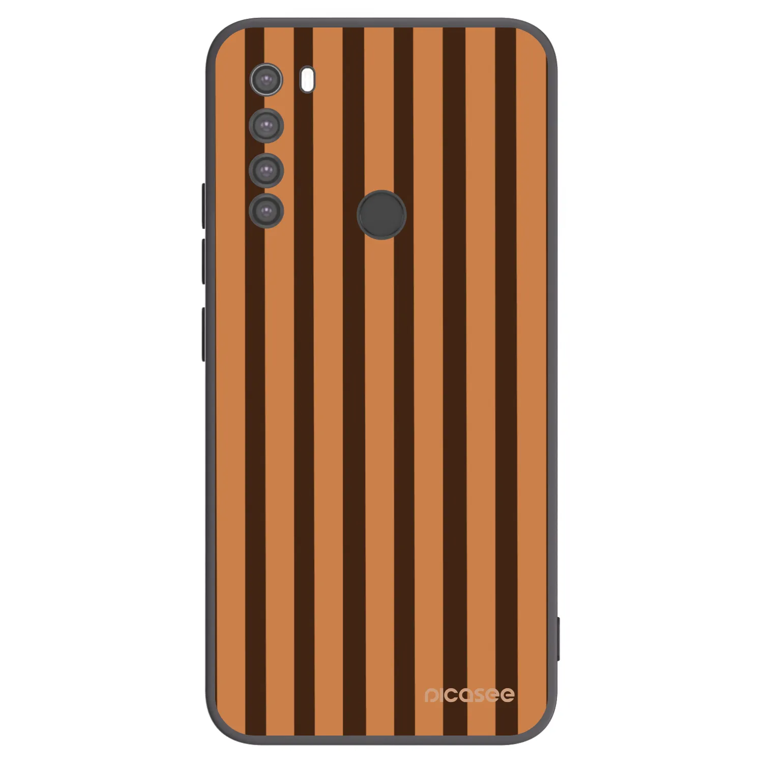 Picasee silikonový černý obal pro Xiaomi Redmi Note 8 - Caramel lines