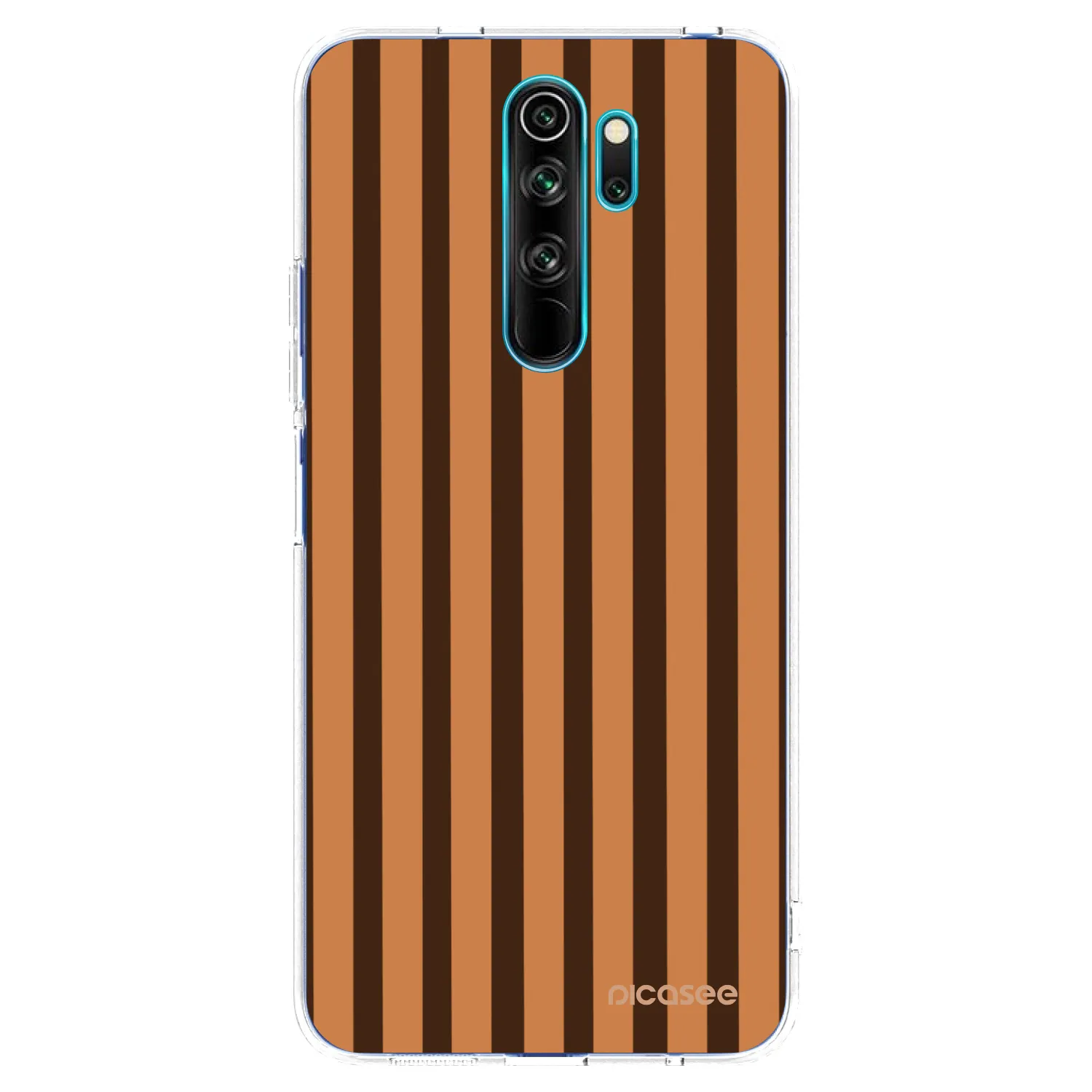Picasee silikonový průhledný obal pro Xiaomi Redmi Note 8 Pro - Caramel lines