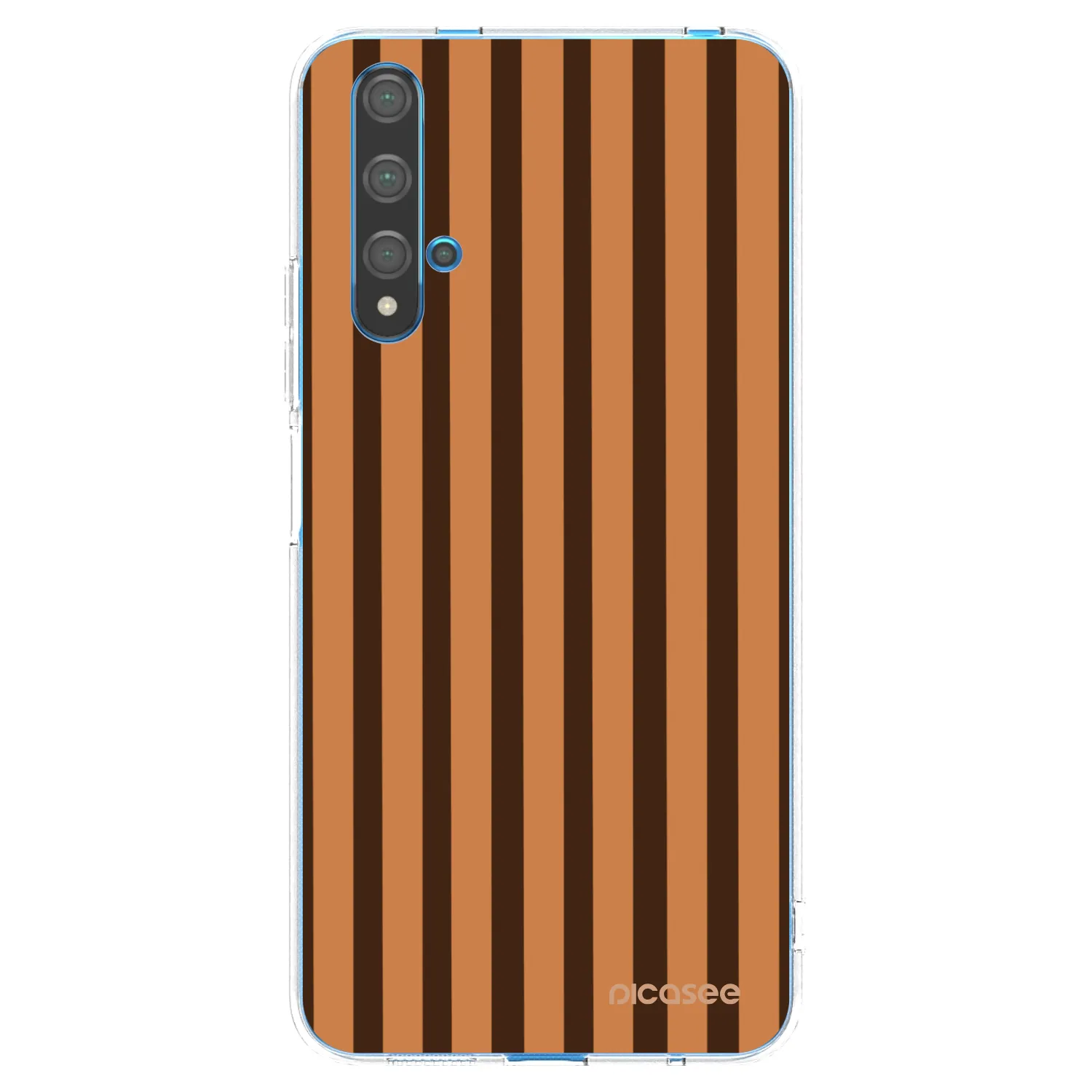 Picasee silikonový průhledný obal pro Huawei Nova 5T - Caramel lines