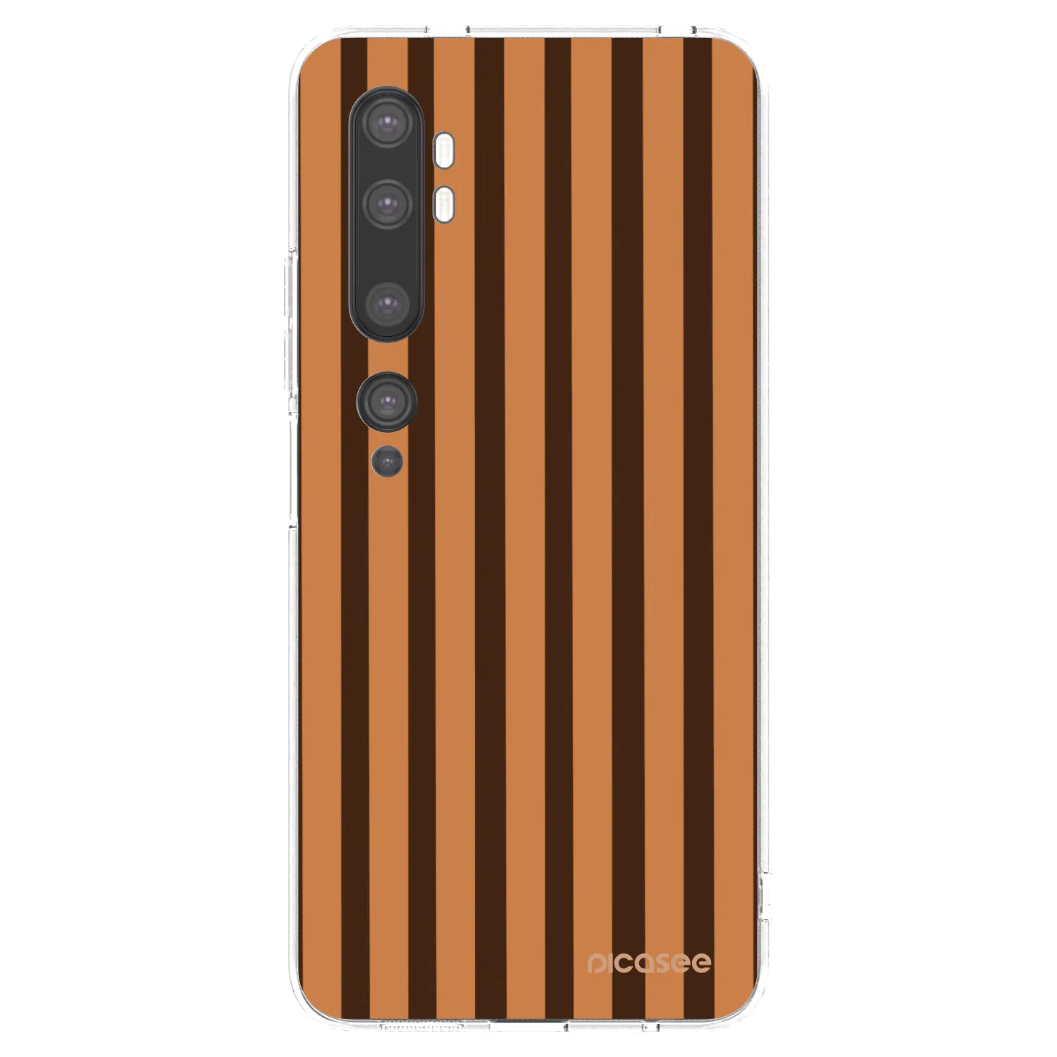 Picasee silikonový průhledný obal pro Xiaomi Mi Note 10 (Pro) - Caramel lines