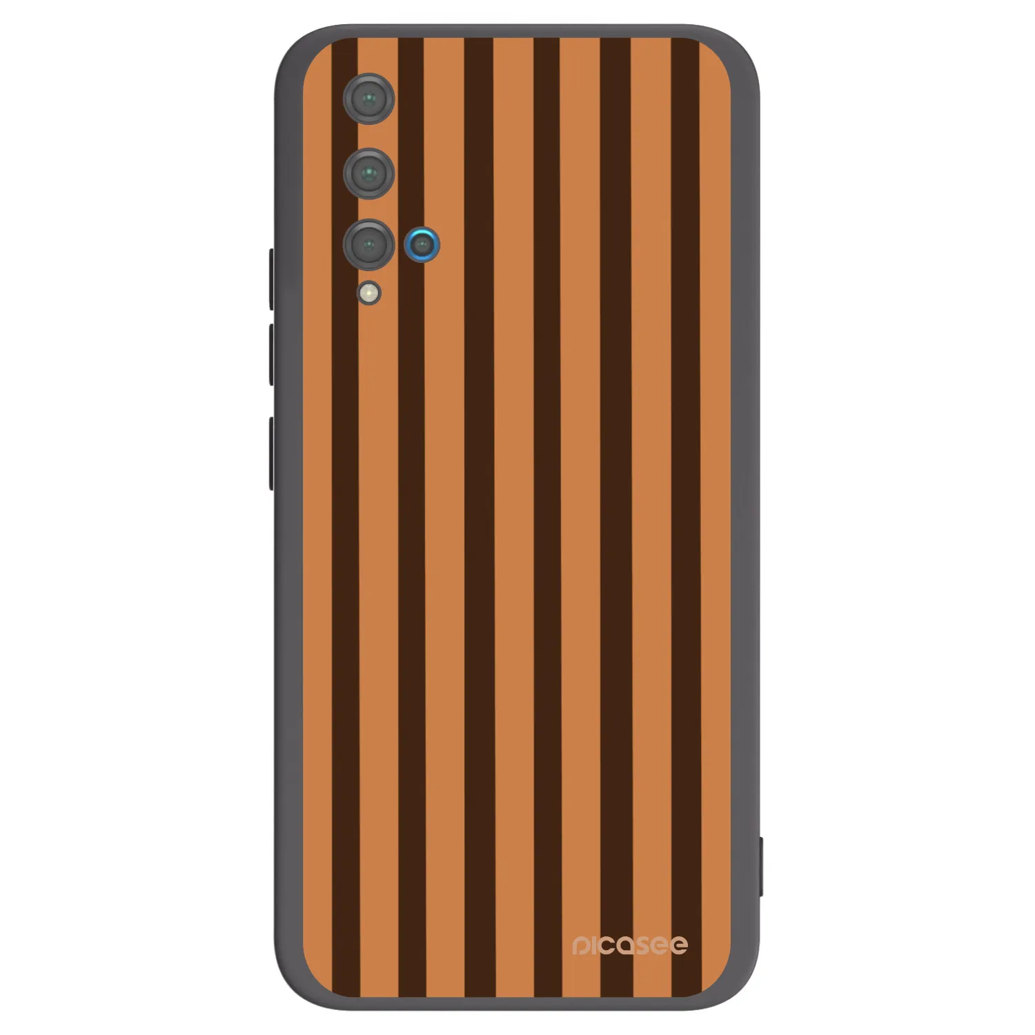 Picasee silikonový černý obal pro Huawei Nova 5T - Caramel lines