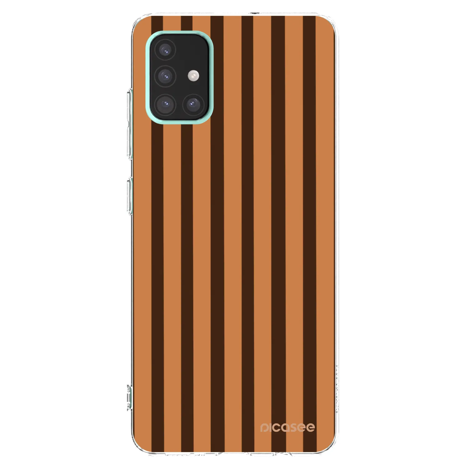 Picasee silikonový průhledný obal pro Samsung Galaxy A51 A515F - Caramel lines