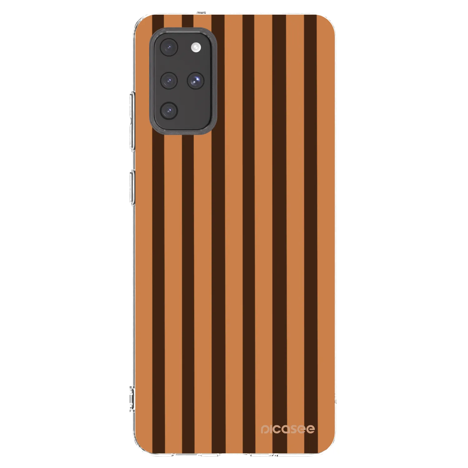 Picasee silikonový průhledný obal pro Samsung Galaxy S20+ G985F - Caramel lines