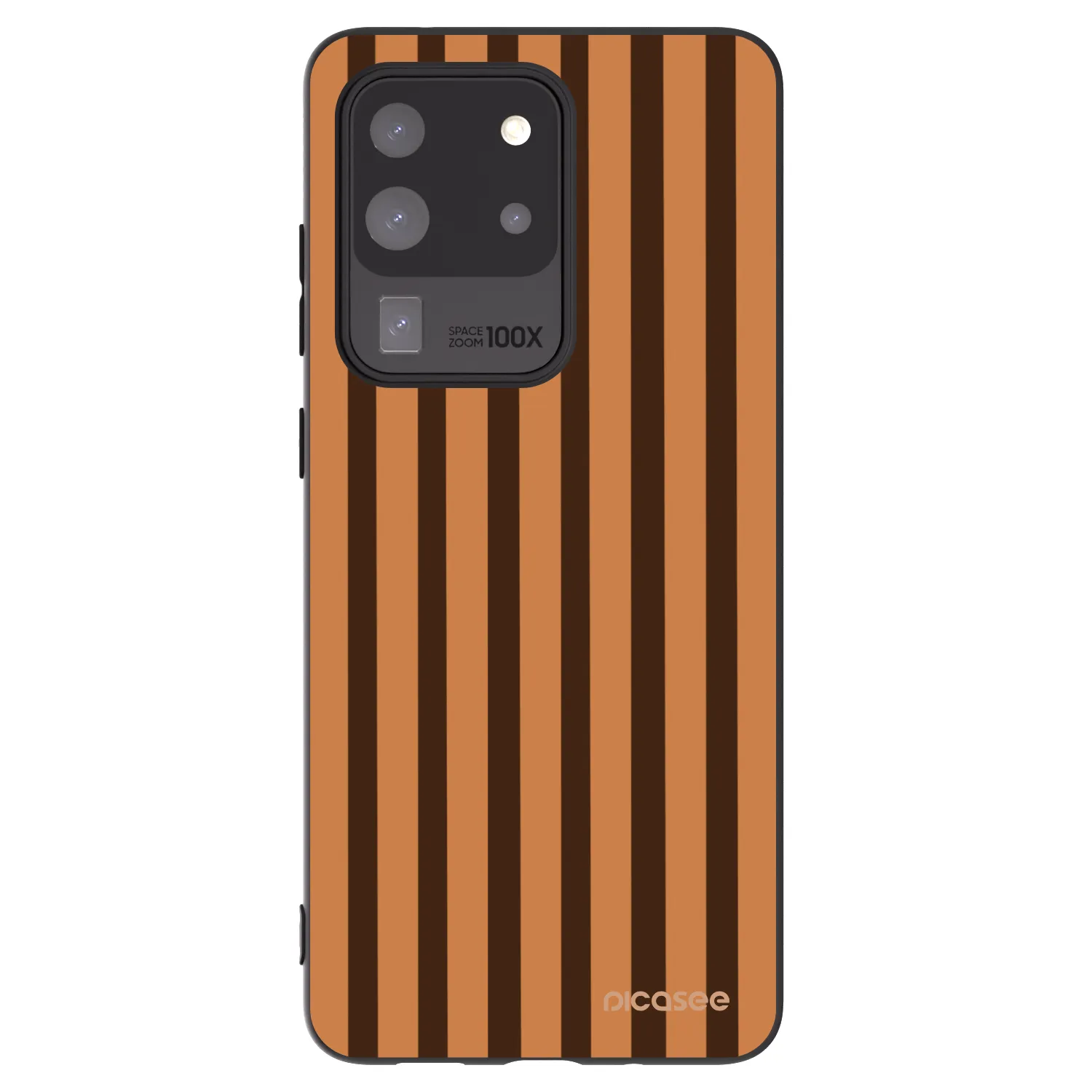 Picasee silikonový černý obal pro Samsung Galaxy S20 Ultra 5G G988F - Caramel lines