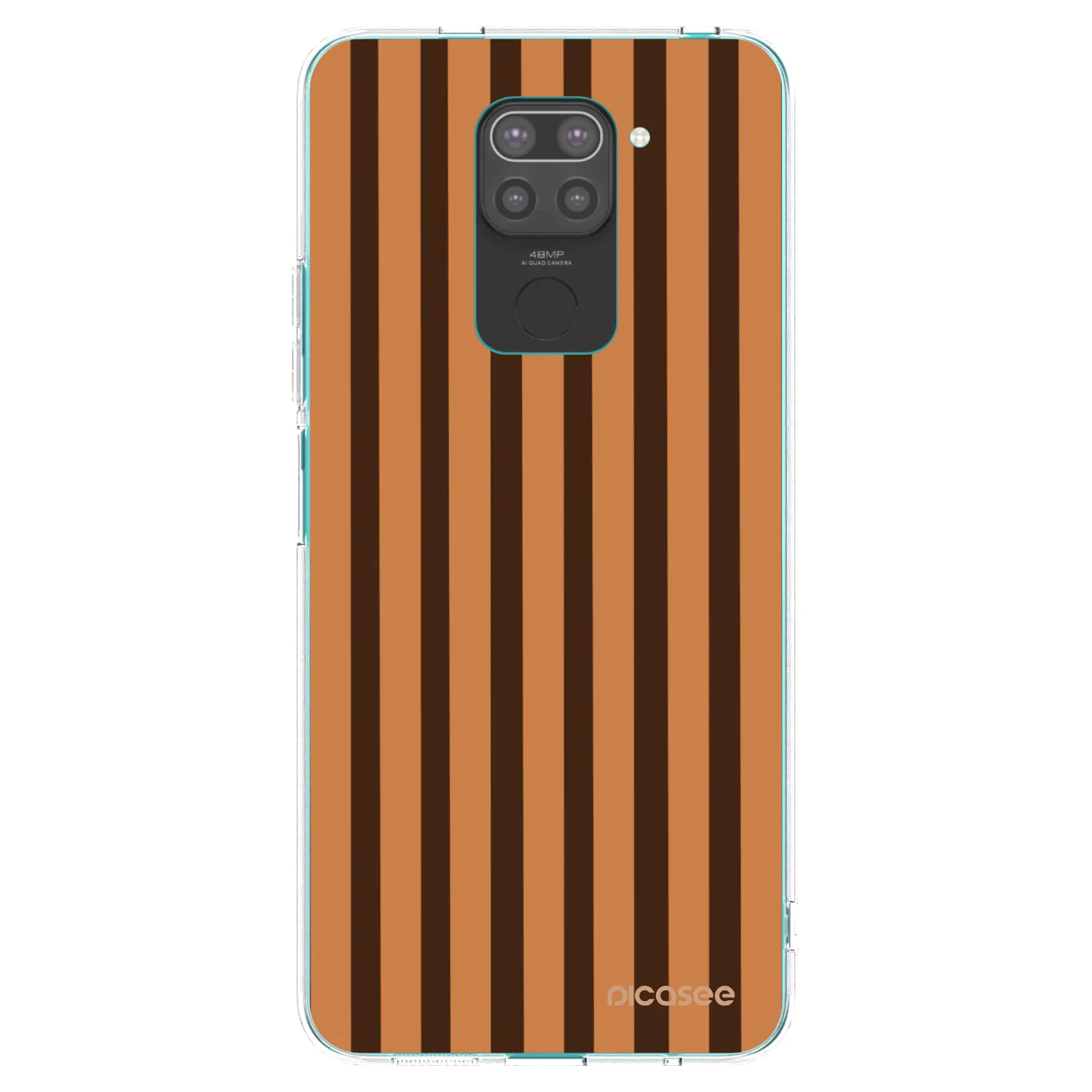 Picasee silikonový černý obal pro Xiaomi Redmi Note 9 - Caramel lines
