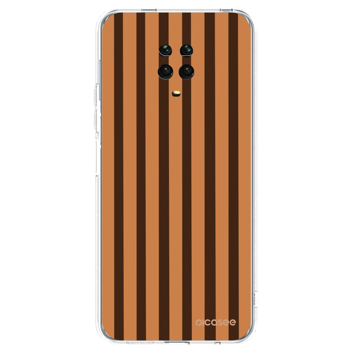 Picasee silikonový průhledný obal pro Xiaomi Redmi Note 9S - Caramel lines