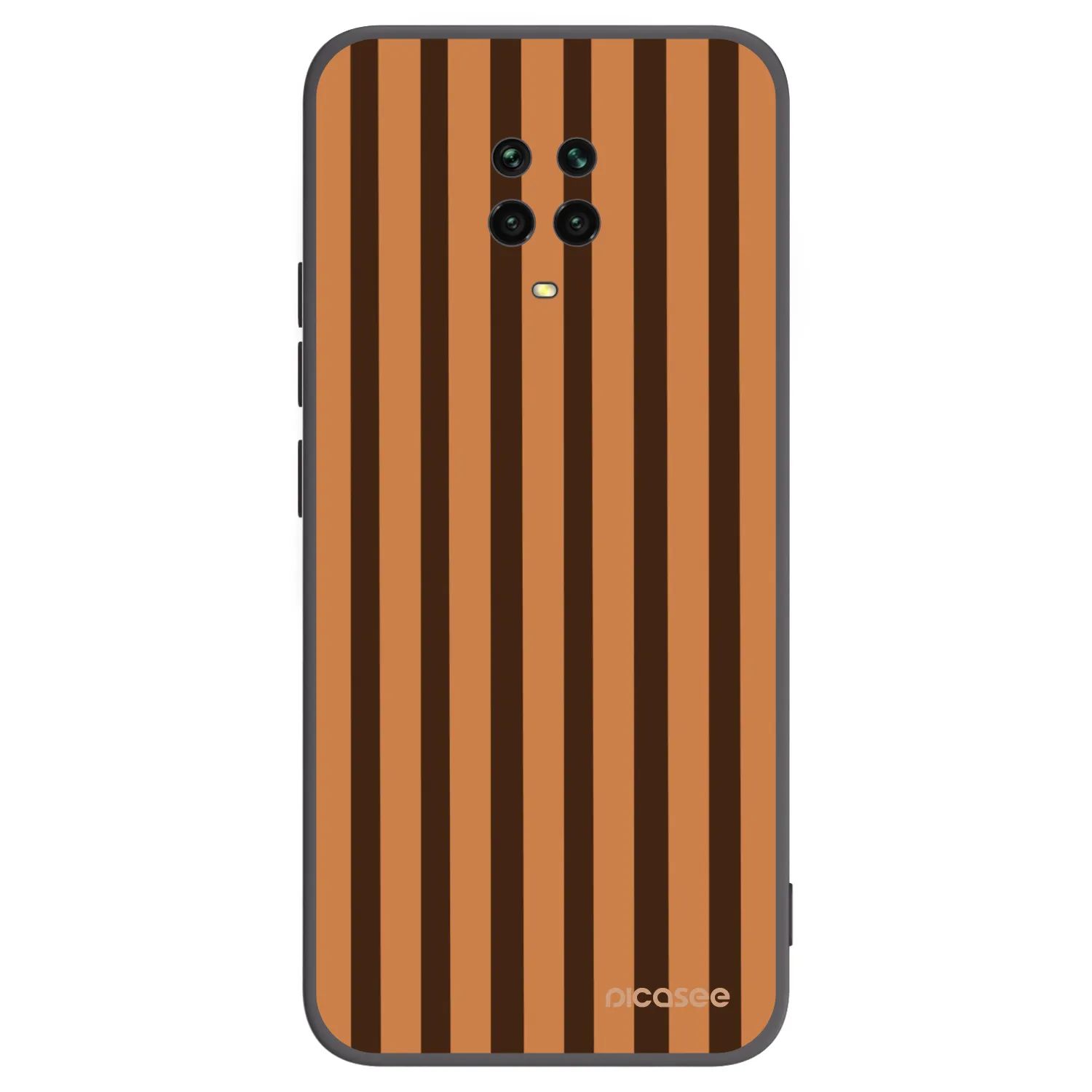 Picasee silikonový černý obal pro Xiaomi Redmi Note 9S - Caramel lines