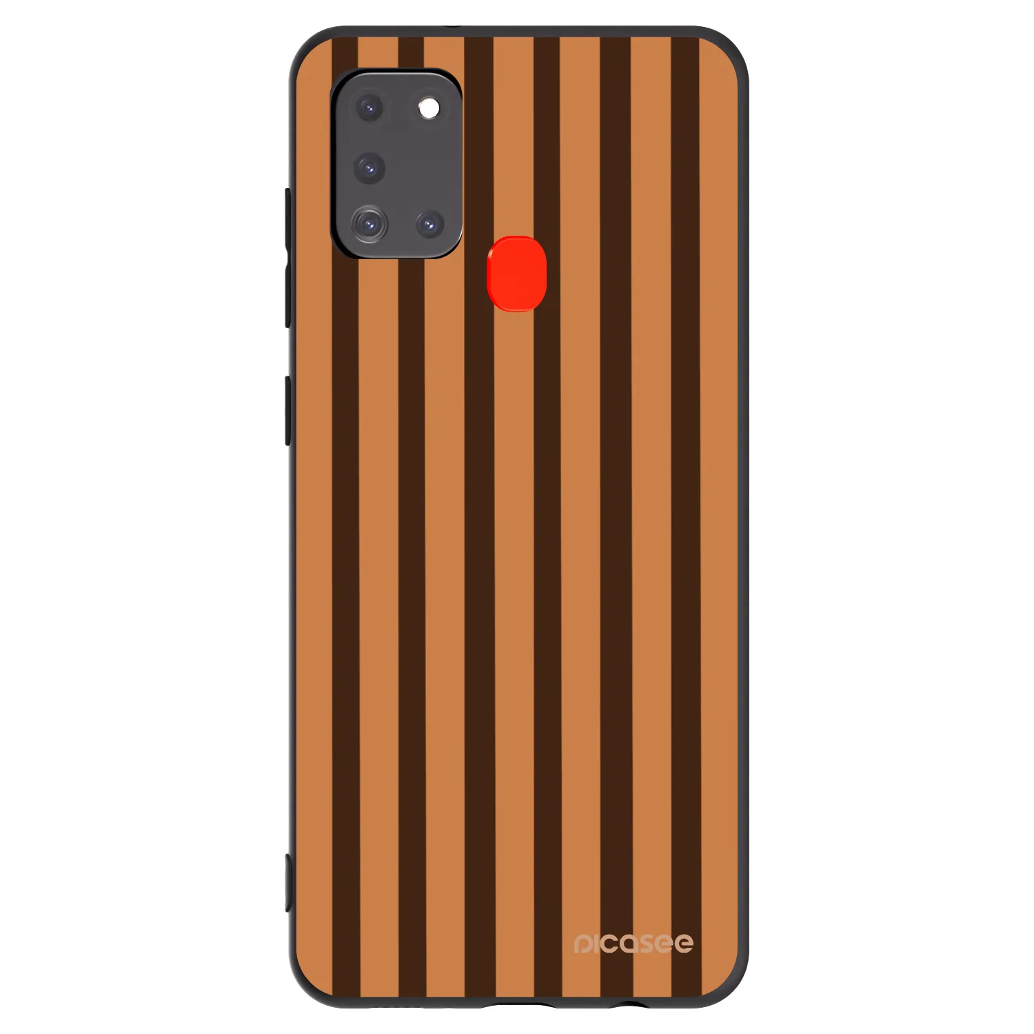 Picasee silikonový černý obal pro Samsung Galaxy A21s - Caramel lines