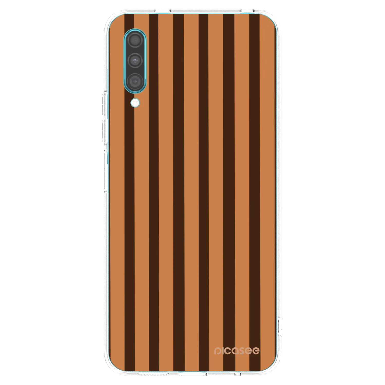 Picasee silikonový průhledný obal pro Samsung Galaxy A30s A307F - Caramel lines
