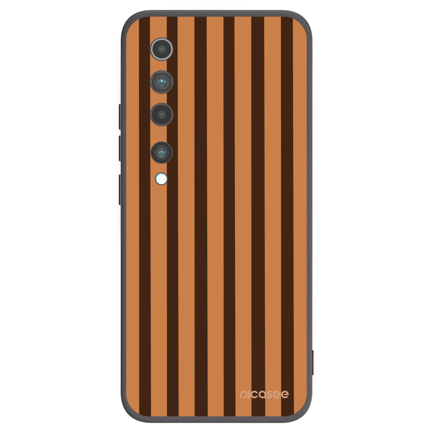 Picasee silikonový černý obal pro Xiaomi Mi 10 - Caramel lines