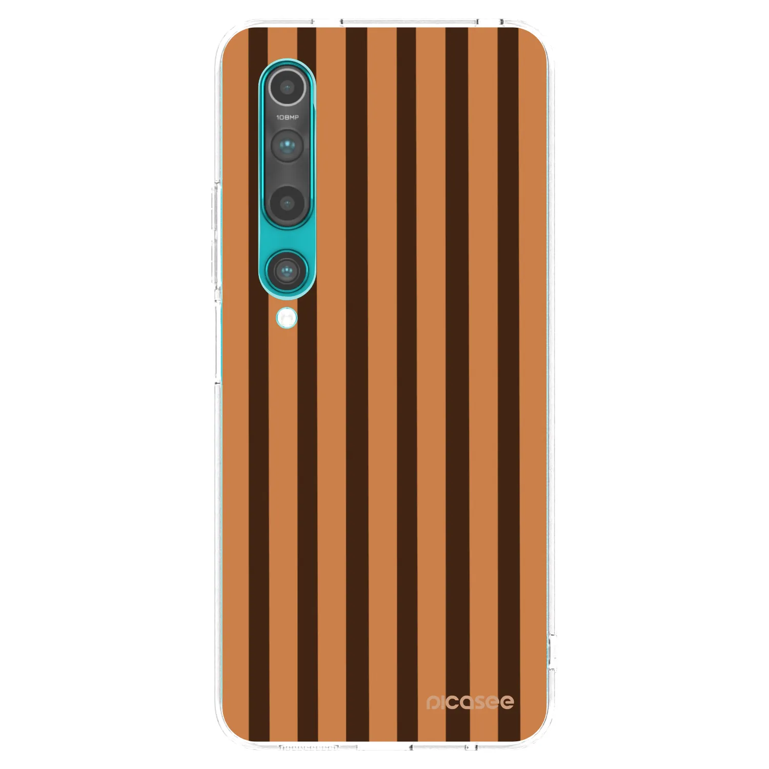 Picasee silikonový průhledný obal pro Xiaomi Mi 10 - Caramel lines