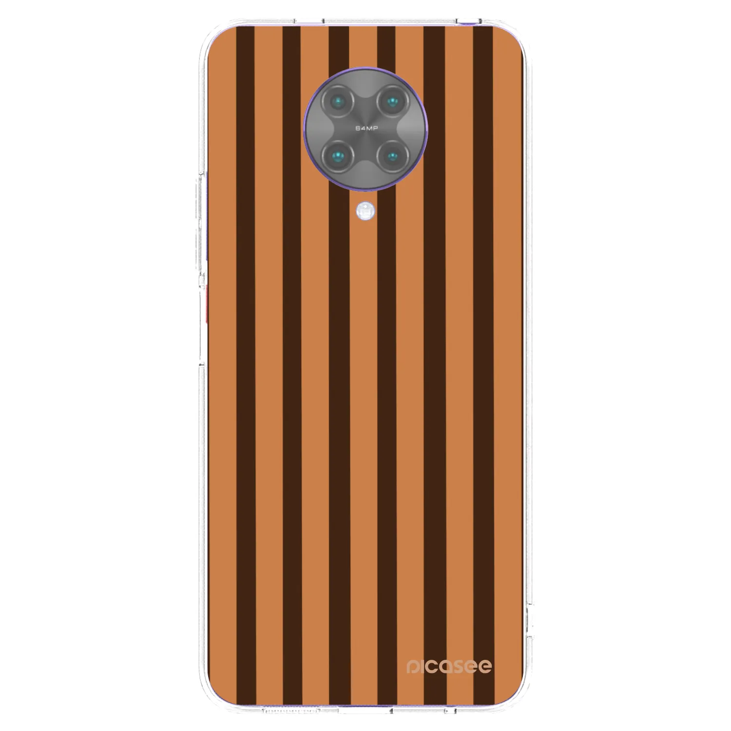 Picasee silikonový průhledný obal pro Xiaomi Poco F2 Pro - Caramel lines