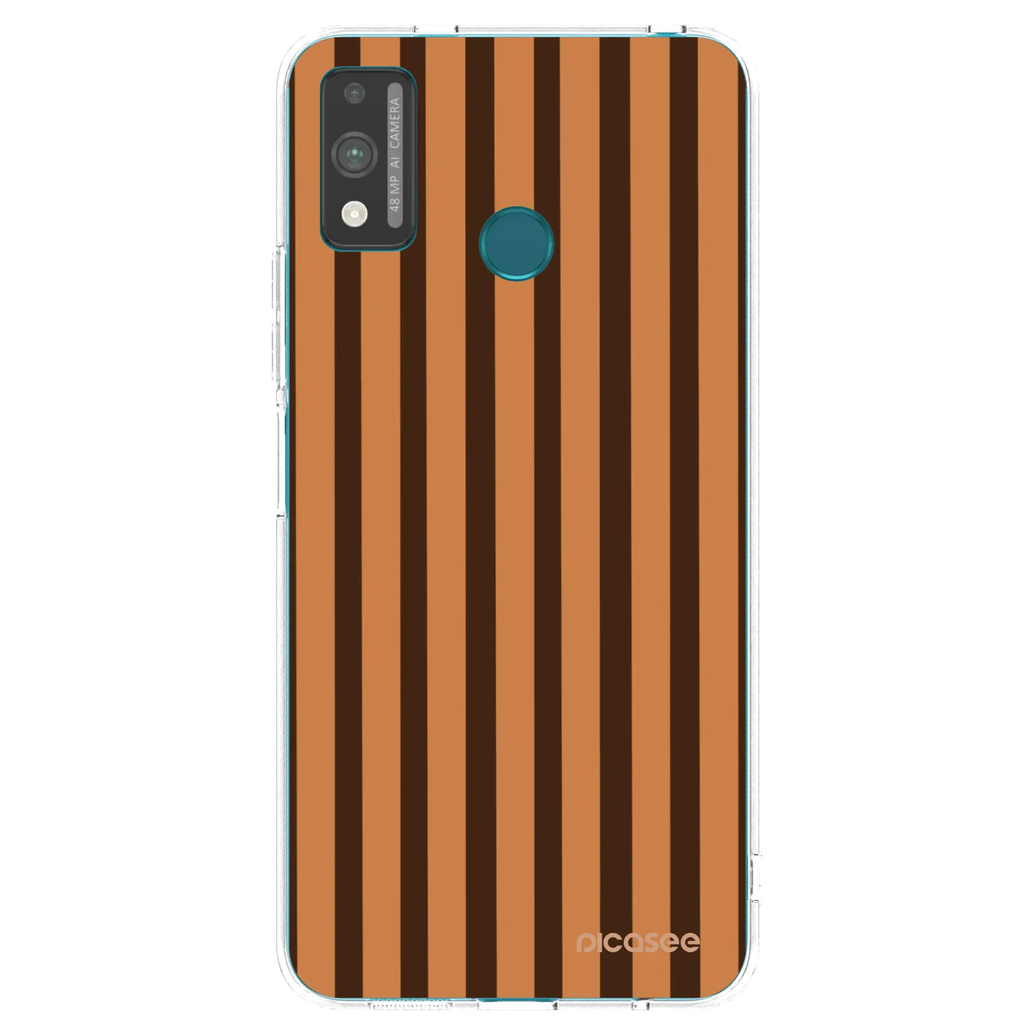 Picasee silikonový průhledný obal pro Honor 9X Lite - Caramel lines