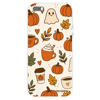 Picasee silikonový průhledný obal pro Apple iPhone 5/5S/SE - Fall vibes