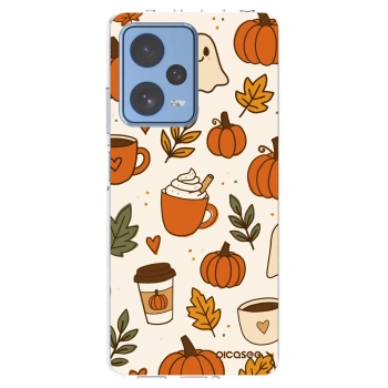 Picasee silikonový průhledný obal pro Xiaomi Redmi Note 12 Pro 5G - Fall vibes