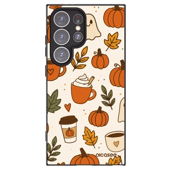 Picasee silikonový černý obal pro Samsung Galaxy S24 Ultra S928B 5G - Fall vibes