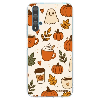 Picasee silikonový průhledný obal pro Huawei Nova 5T - Fall vibes